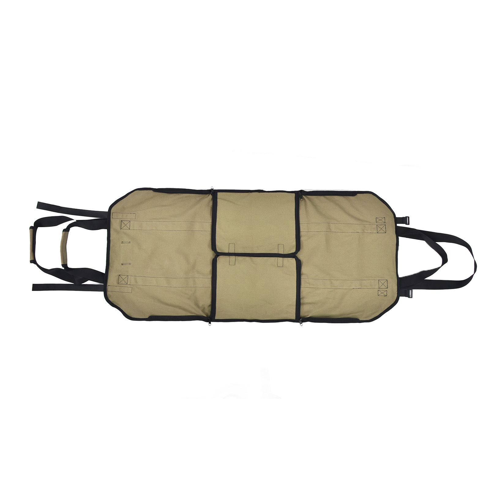 Large Capacity Firewood Storage Bag Basket Oxford Cloth Outdoor Camping Wood Log CarrierKhaki - Image 1