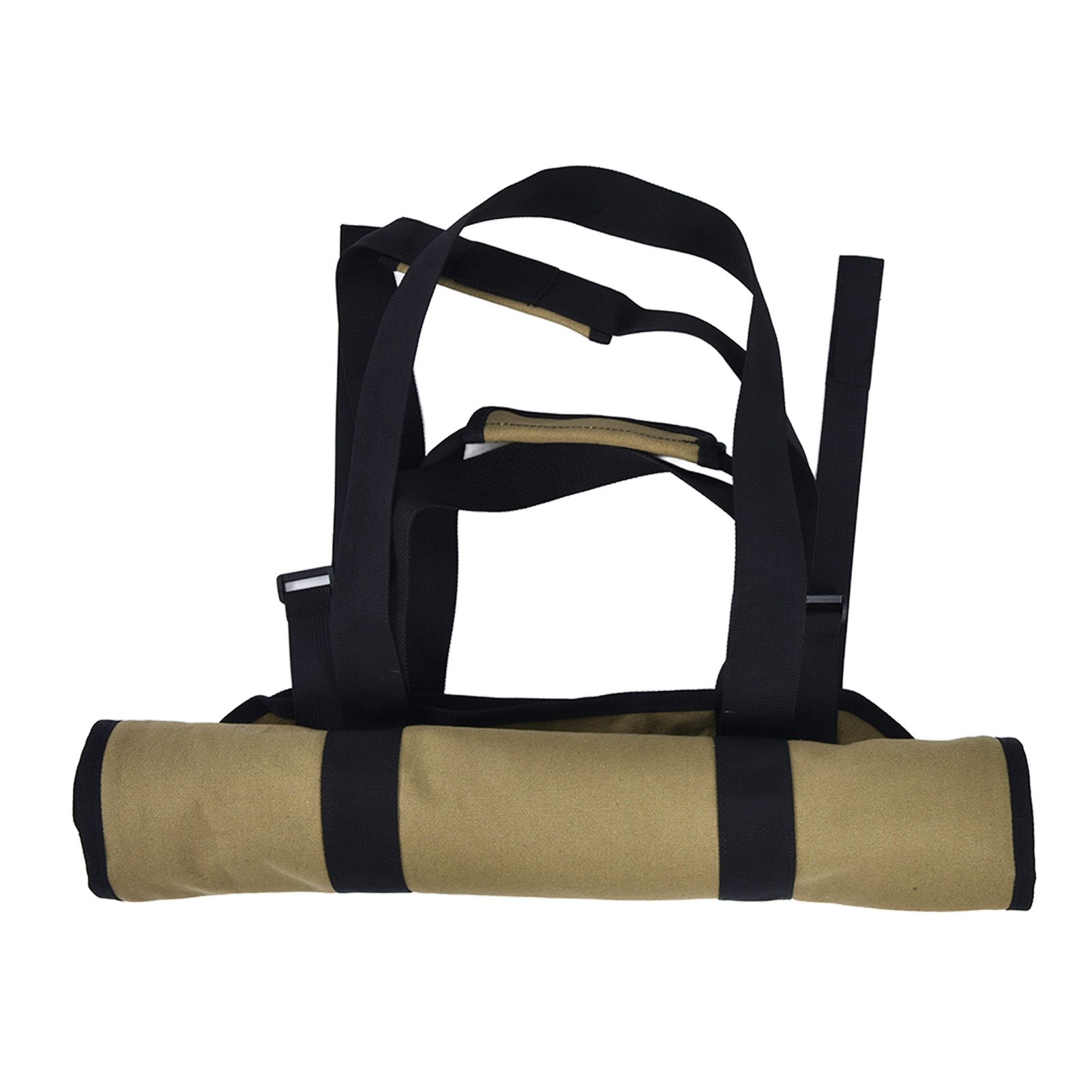 Large Capacity Firewood Storage Bag Basket Oxford Cloth Outdoor Camping Wood Log CarrierKhaki - Image 2