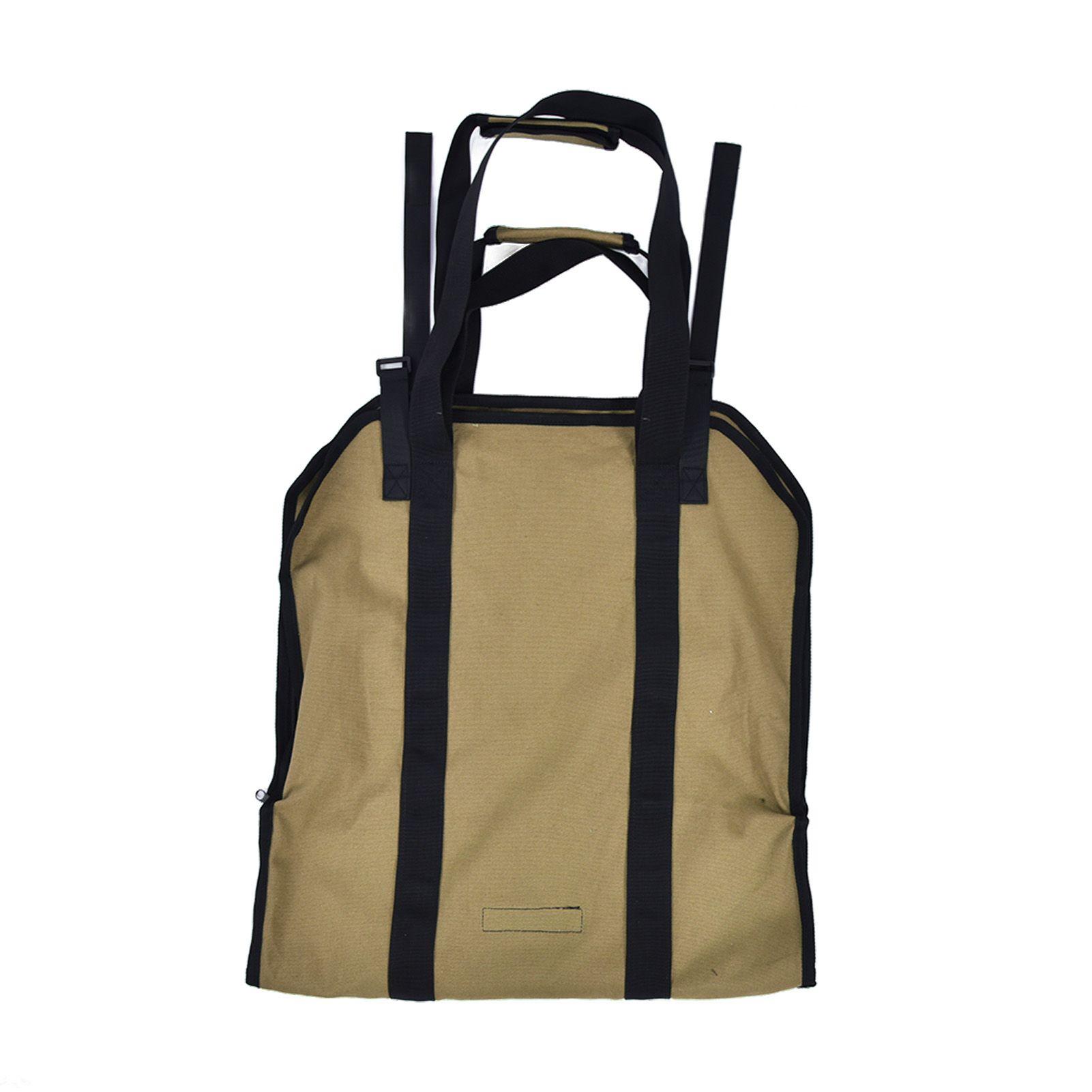 Large Capacity Firewood Storage Bag Basket Oxford Cloth Outdoor Camping Wood Log CarrierKhaki - Image 3