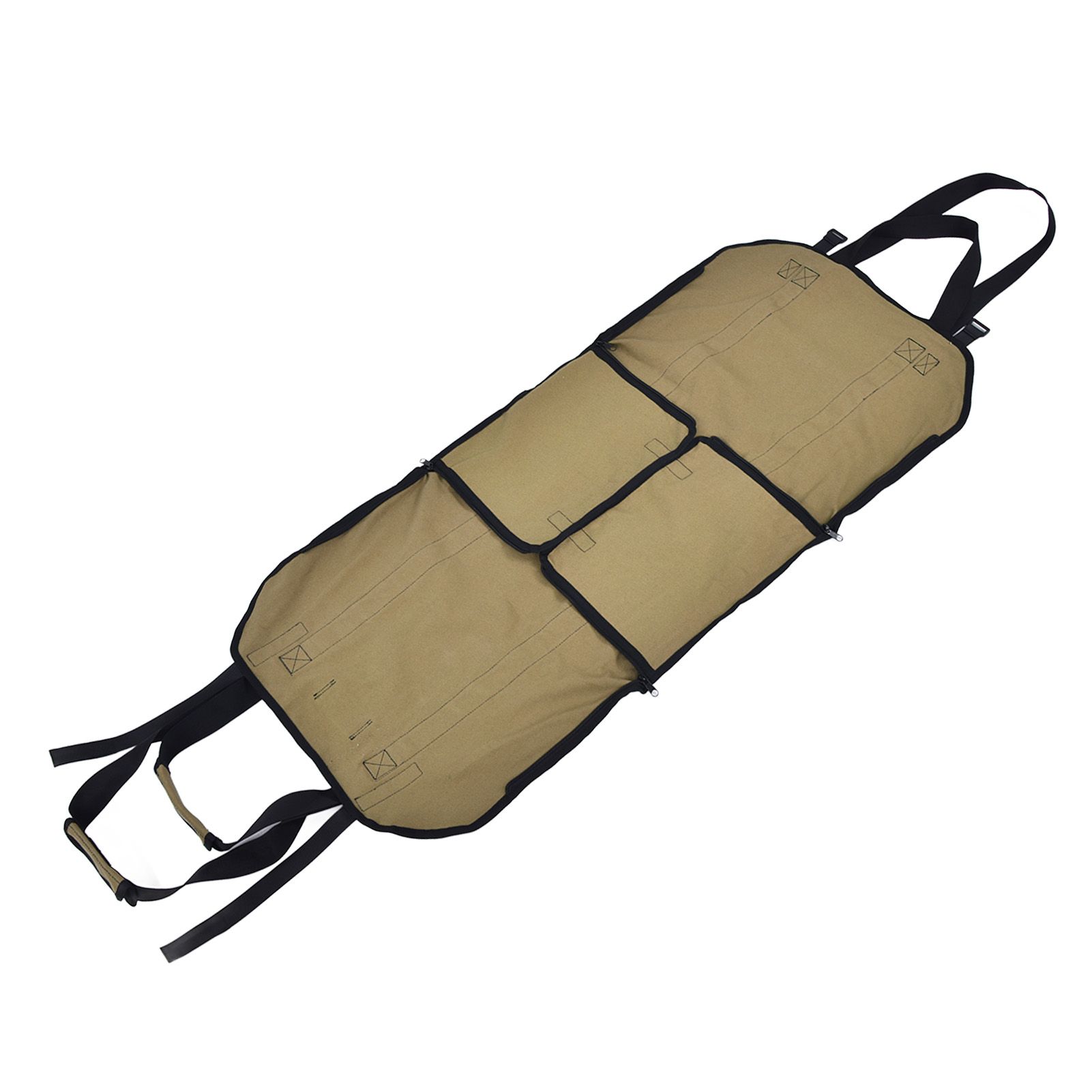 Large Capacity Firewood Storage Bag Basket Oxford Cloth Outdoor Camping Wood Log CarrierKhaki - Image 4