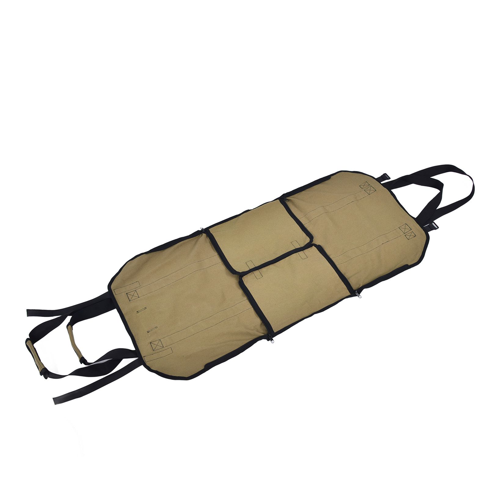Large Capacity Firewood Storage Bag Basket Oxford Cloth Outdoor Camping Wood Log CarrierKhaki - Image 5
