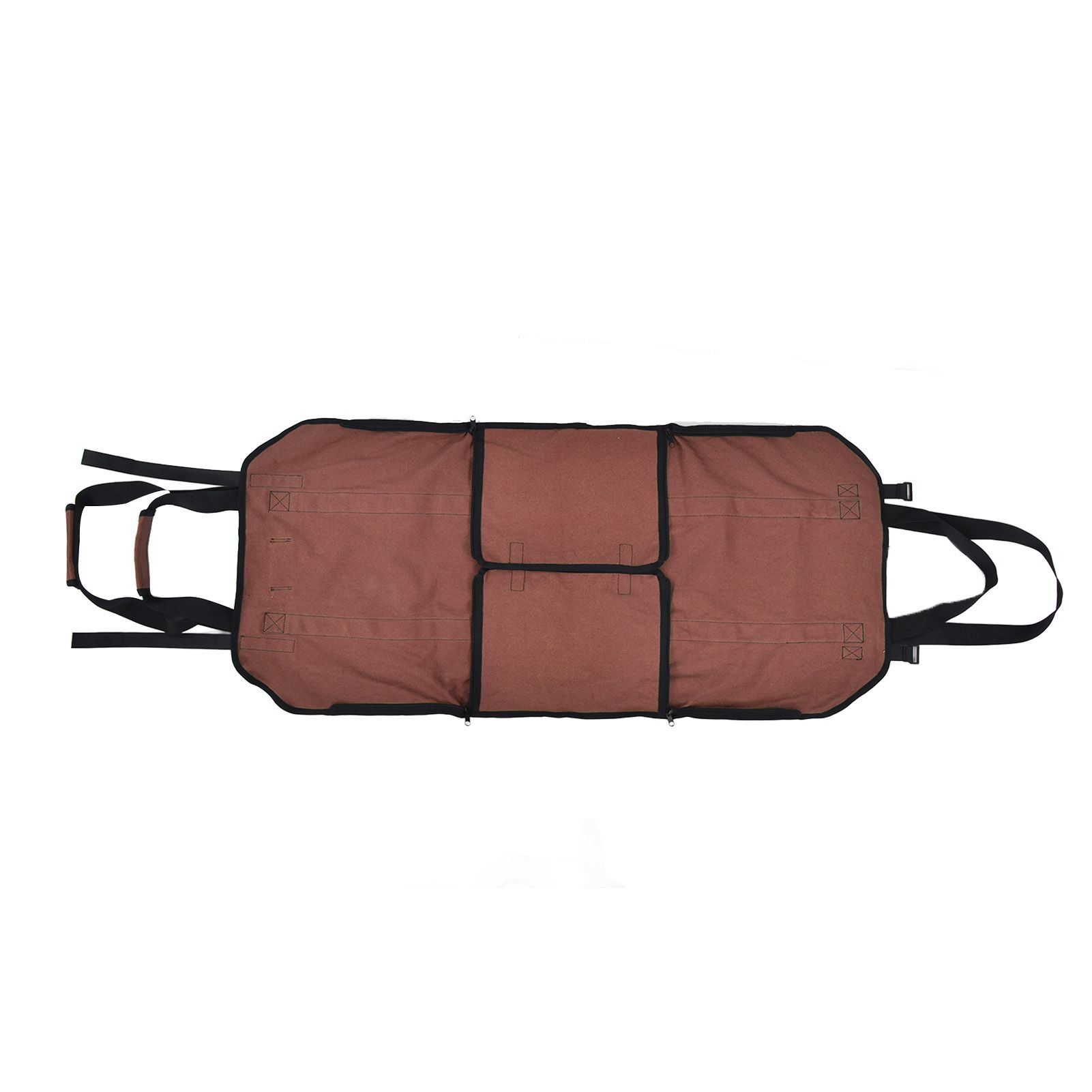Large Capacity Firewood Storage Bag Basket Oxford Cloth Outdoor Camping Wood Log CarrierBrown - Image 1