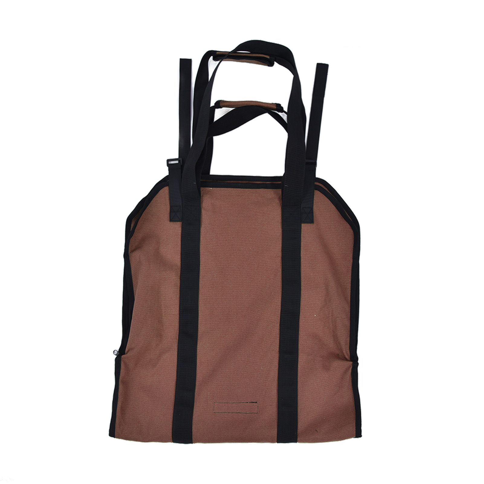 Large Capacity Firewood Storage Bag Basket Oxford Cloth Outdoor Camping Wood Log CarrierBrown - Image 2
