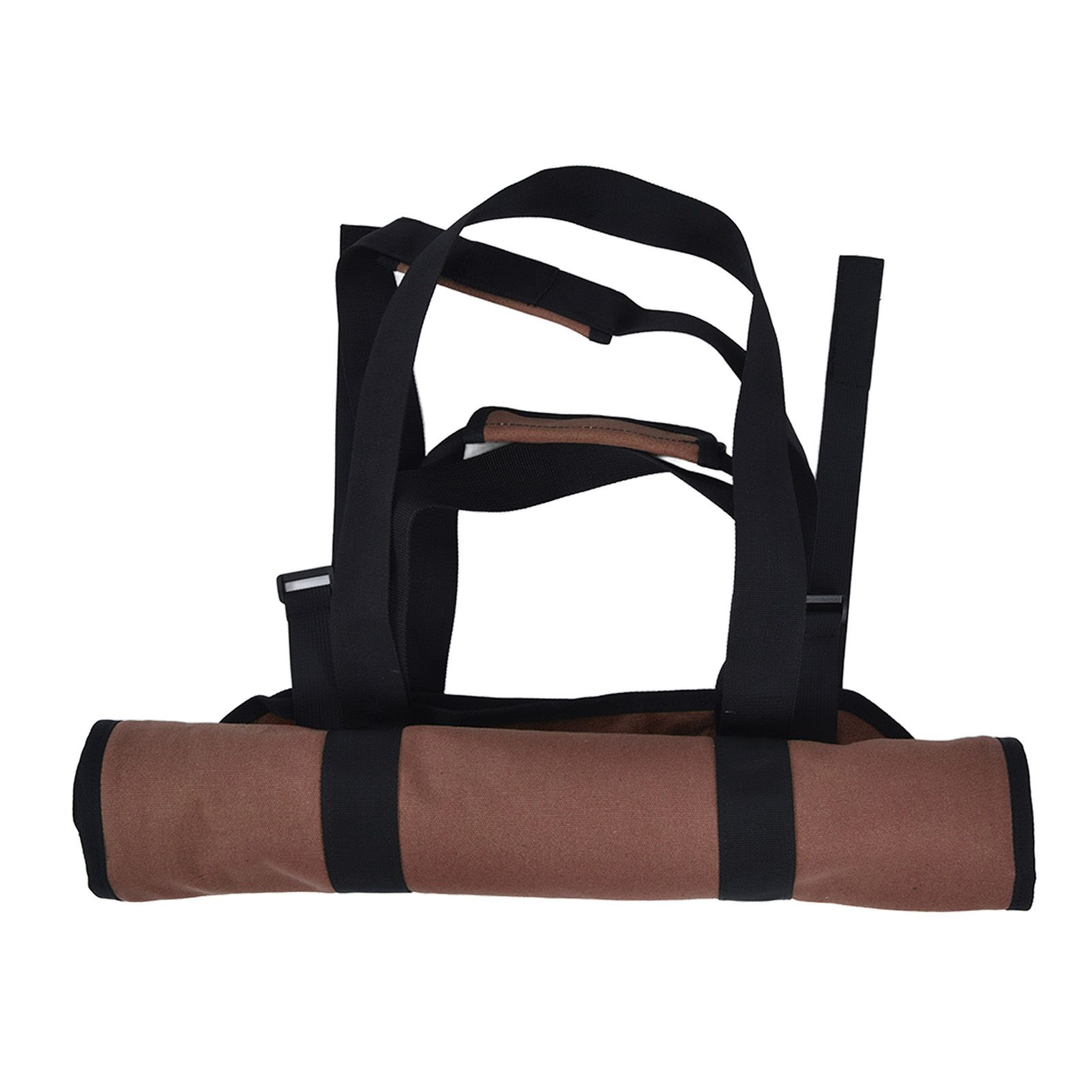 Large Capacity Firewood Storage Bag Basket Oxford Cloth Outdoor Camping Wood Log CarrierBrown - Image 3