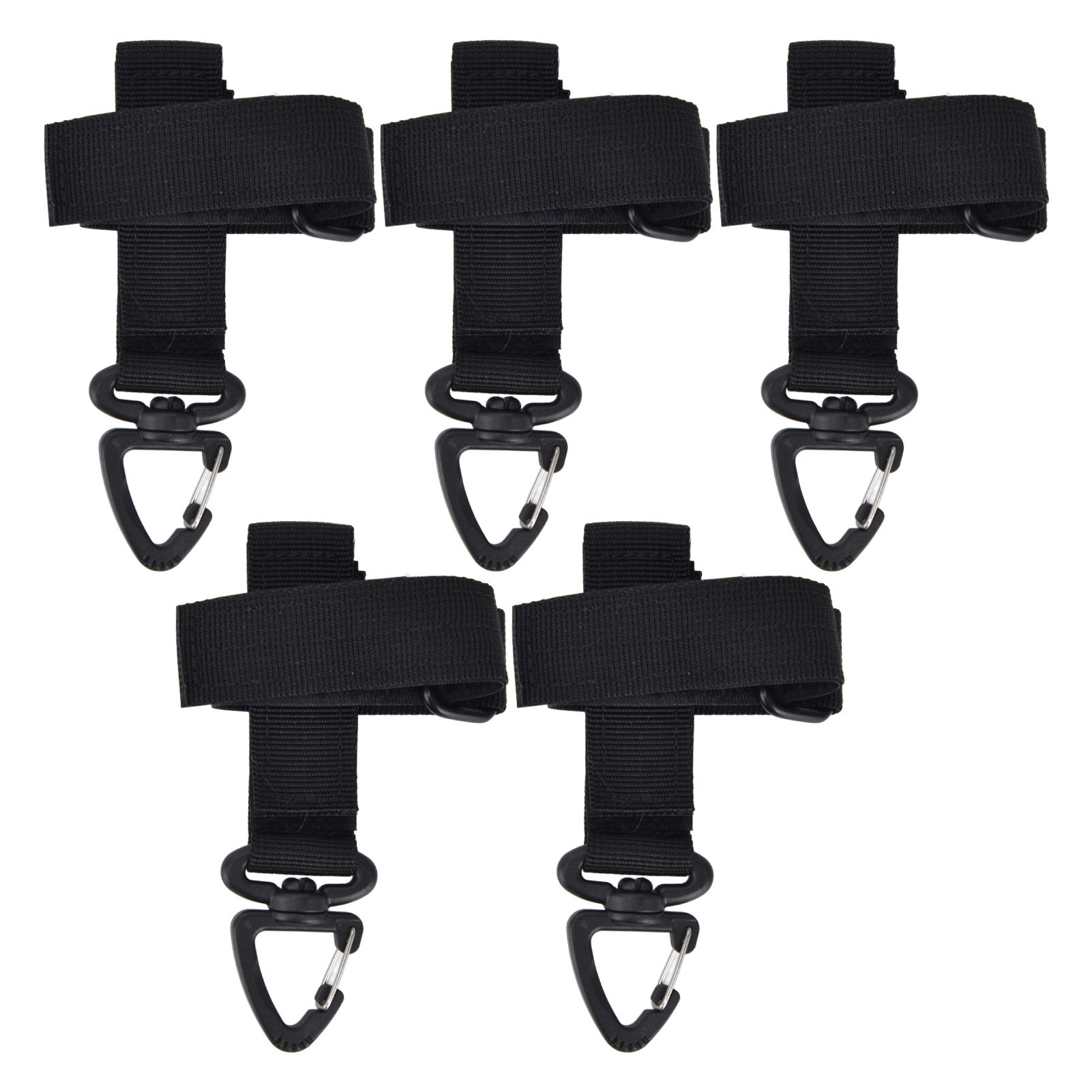 5pcs/set Multi Purpose Glove Hanging Buckle Adjustable Nylon Glove Hook Safety ClipBlack - Image 3