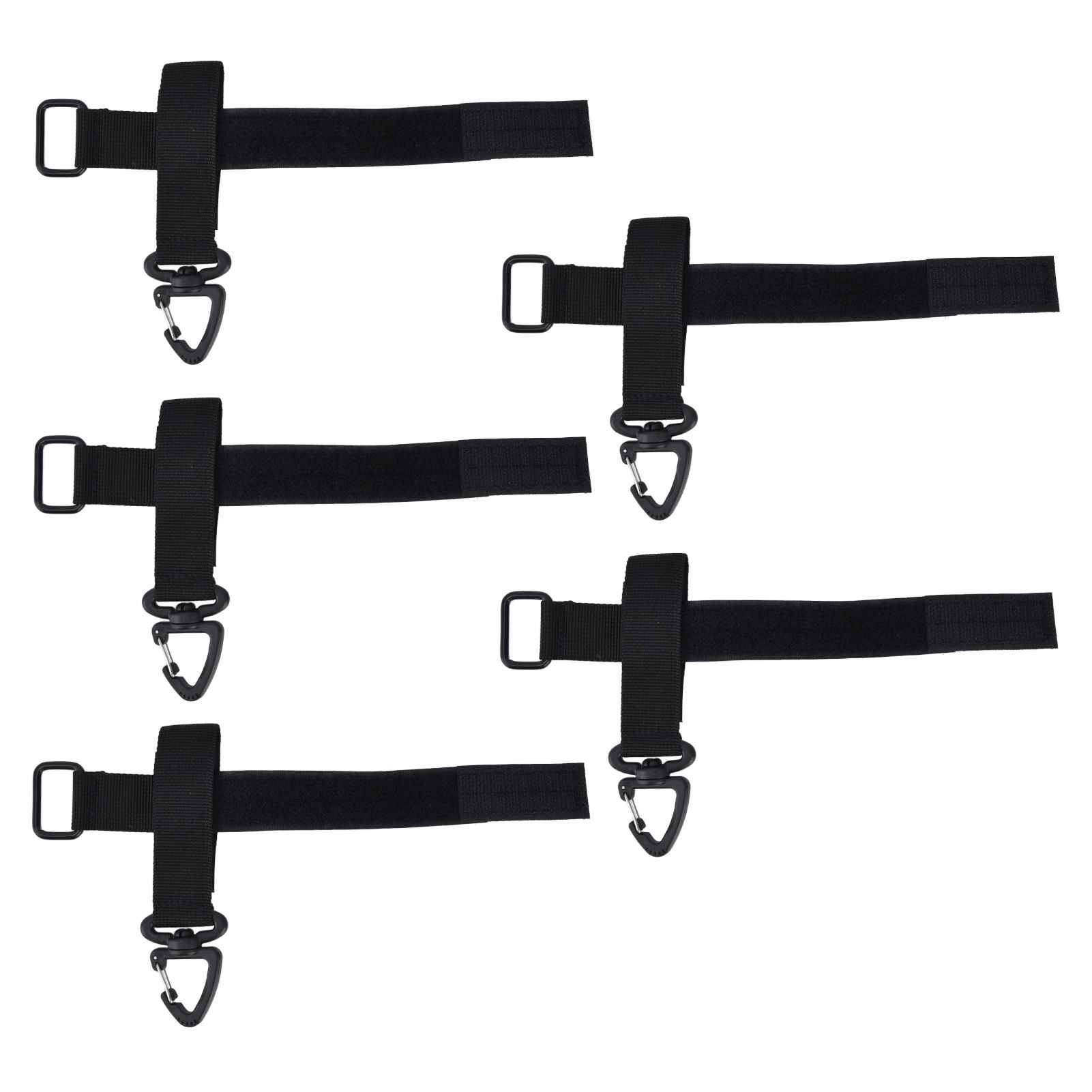 5pcs/set Multi Purpose Glove Hanging Buckle Adjustable Nylon Glove Hook Safety ClipBlack - Image 4