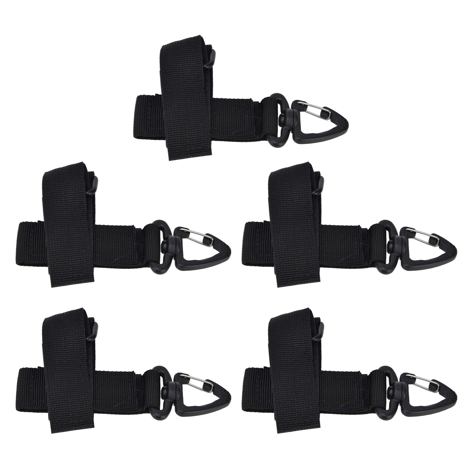 5pcs/set Multi Purpose Glove Hanging Buckle Adjustable Nylon Glove Hook Safety ClipBlack - Image 8