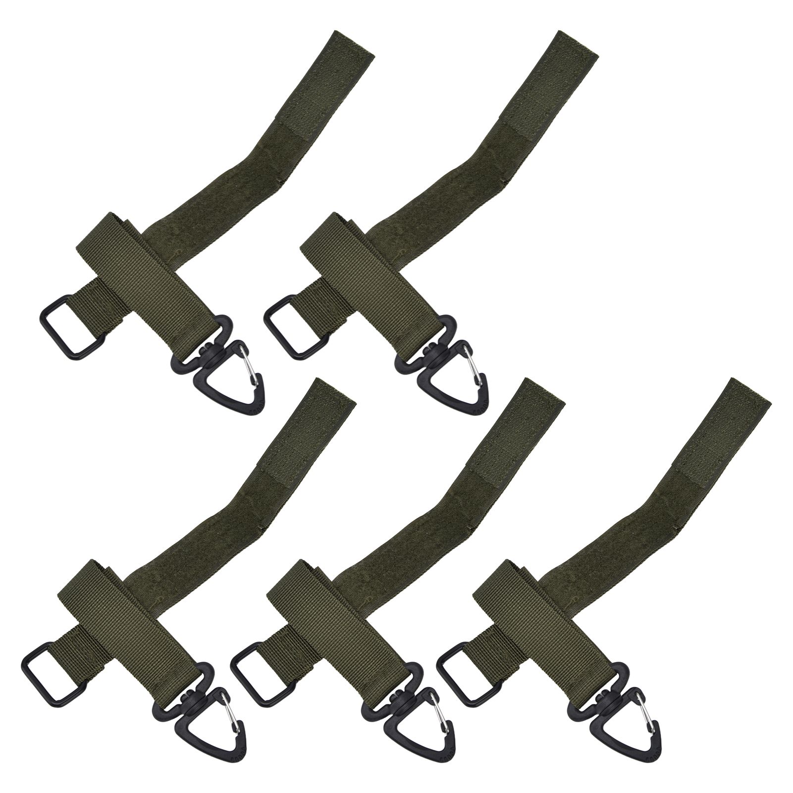 5pcs/set Multi Purpose Glove Hanging Buckle Adjustable Nylon Glove Hook Safety ClipMilitary Green - Image 5
