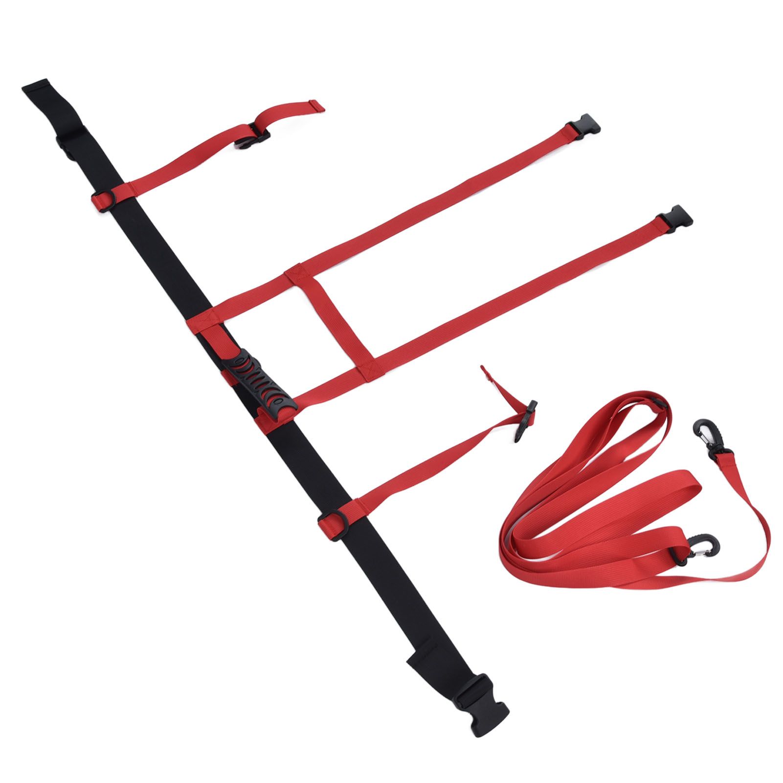 Children Ski Training Safety Ropes Adjustable Outdoor Skiing Harness Safety Shoulder StrapRed - Image 3