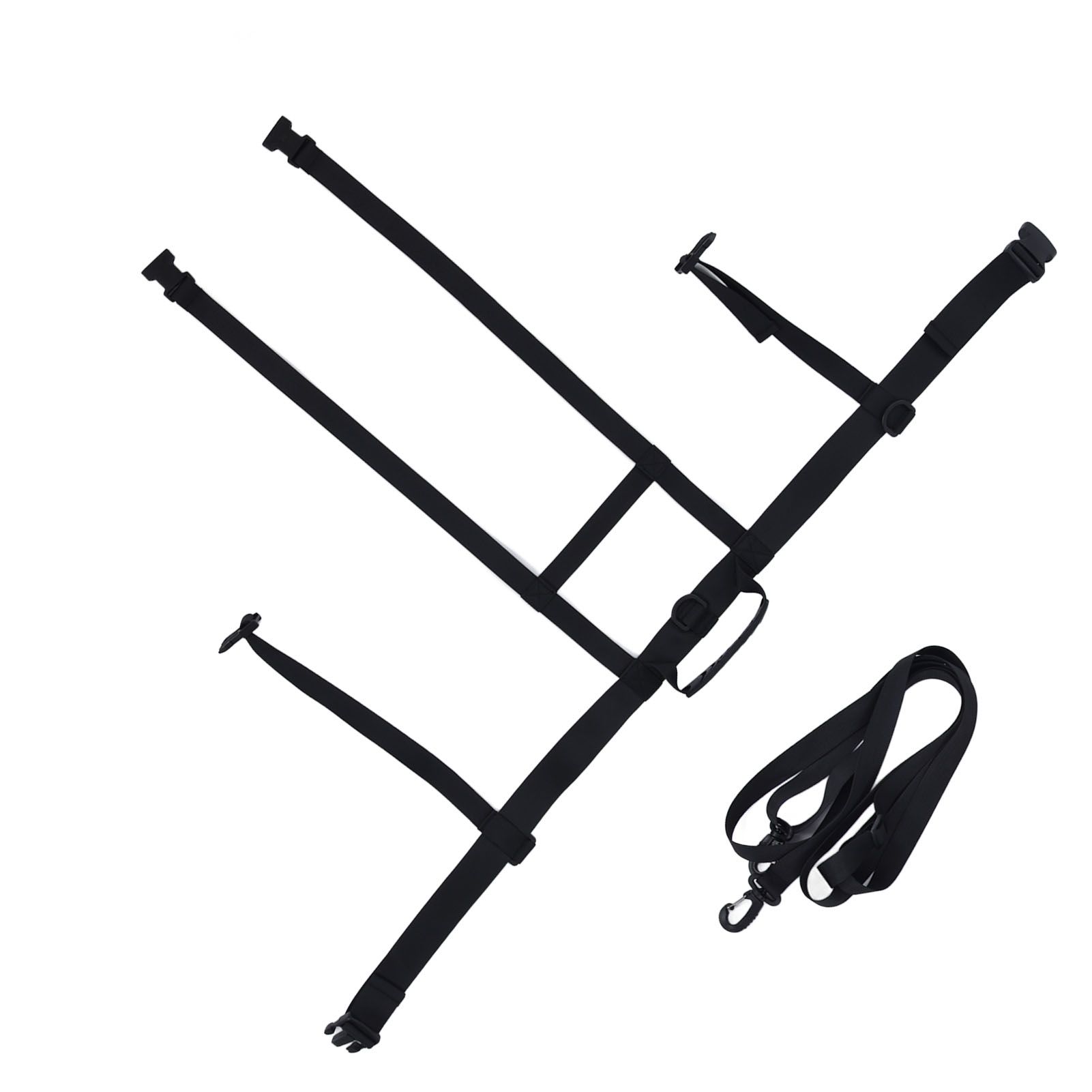 Children Ski Training Safety Ropes Adjustable Outdoor Skiing Harness Safety Shoulder StrapBlack - Image 2