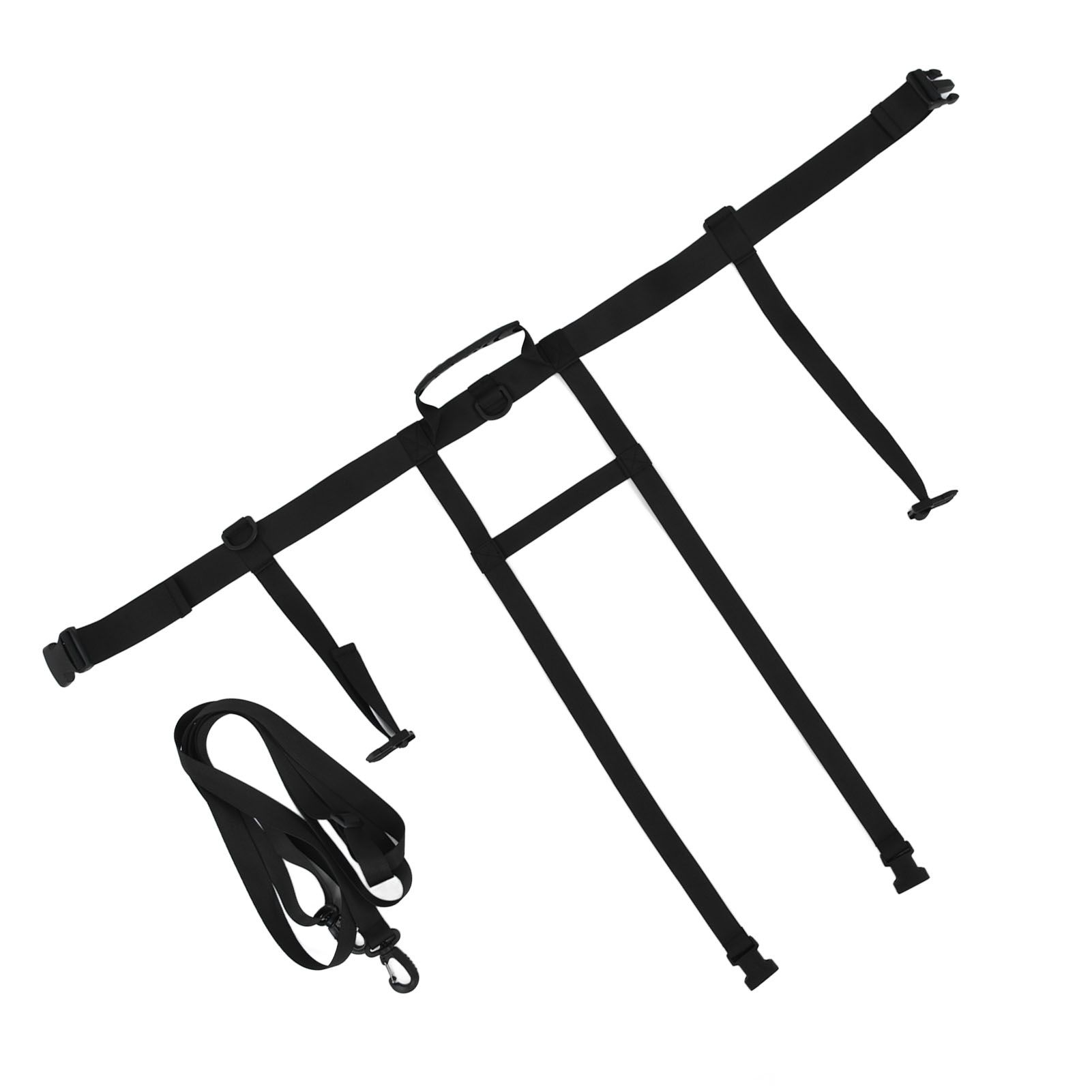 Children Ski Training Safety Ropes Adjustable Outdoor Skiing Harness Safety Shoulder StrapBlack - Image 3