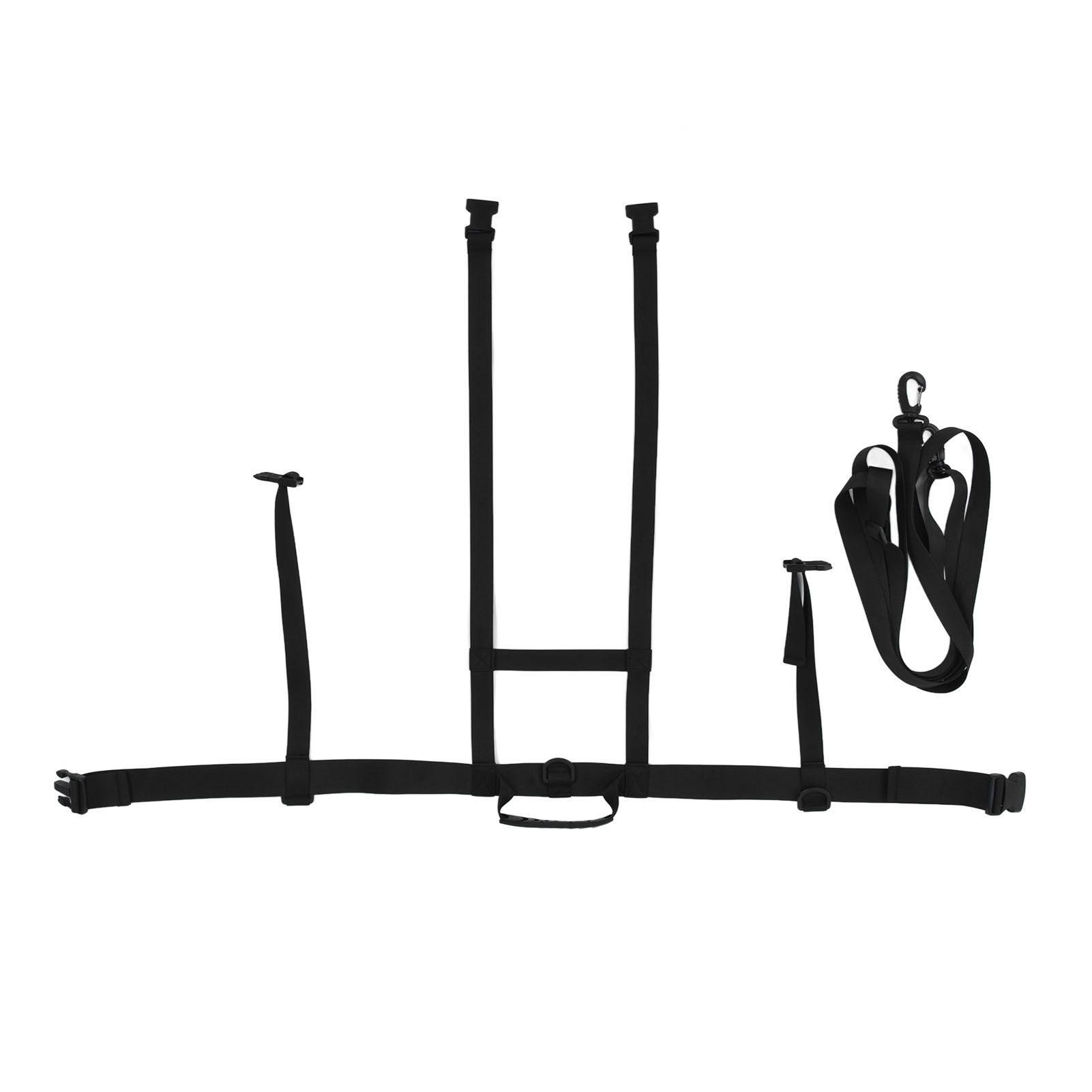Children Ski Training Safety Ropes Adjustable Outdoor Skiing Harness Safety Shoulder StrapBlack - Image 4