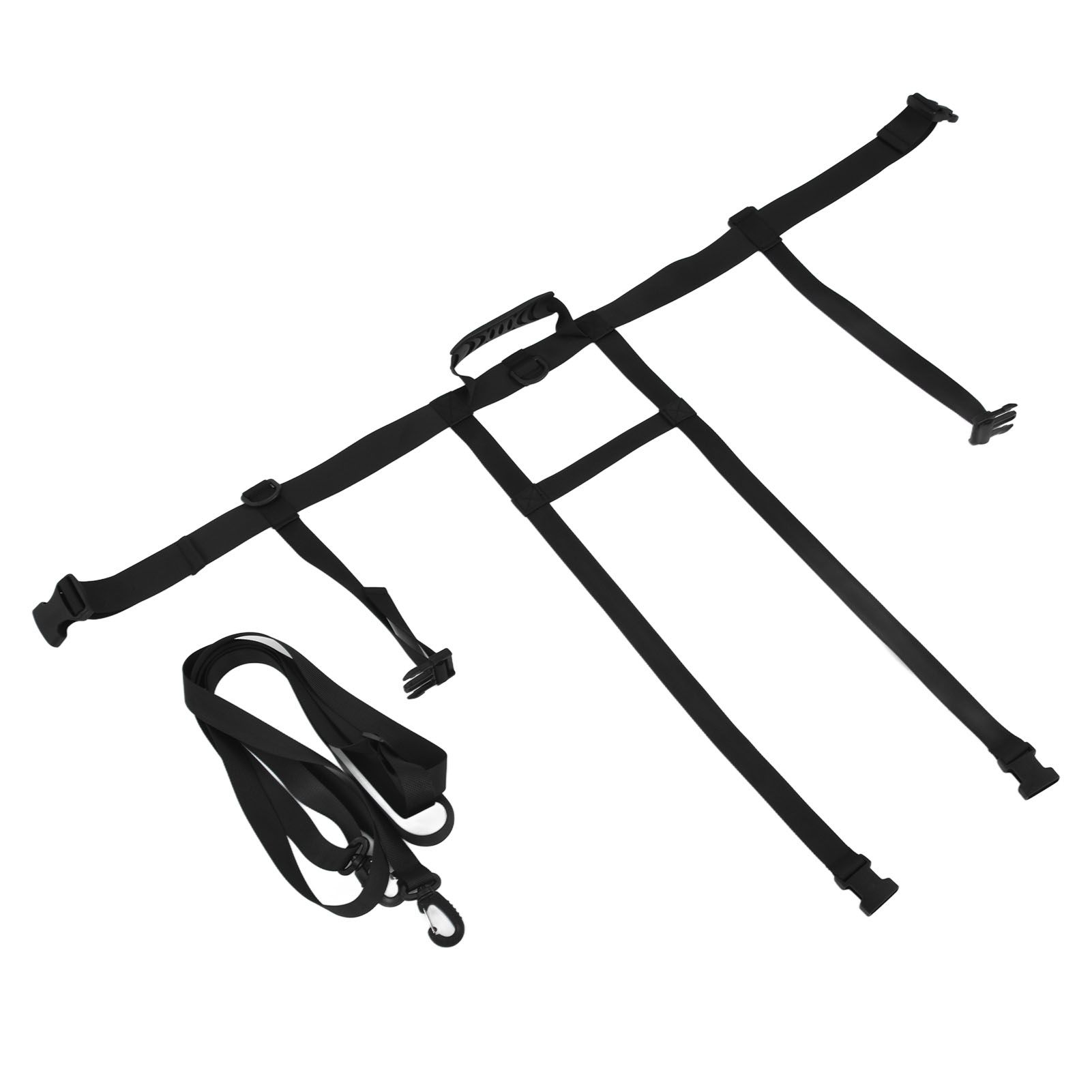 Children Ski Training Safety Ropes Adjustable Outdoor Skiing Harness Safety Shoulder StrapBlack - Image 7
