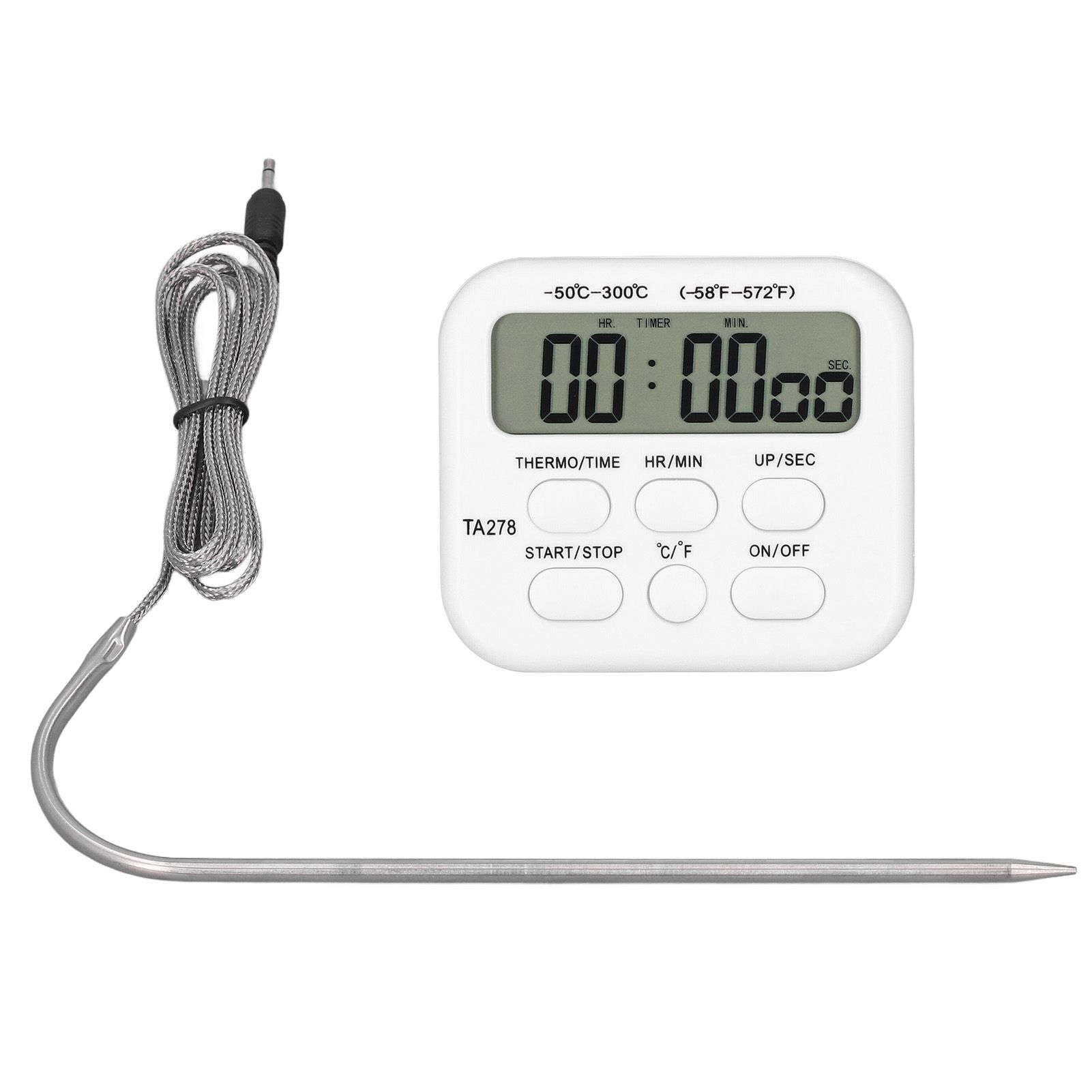 Digital Kitchen Thermometer High Sensitivity Multifunctional Thermometer with Probe Alarm Function for Grilling Baking - Image 2