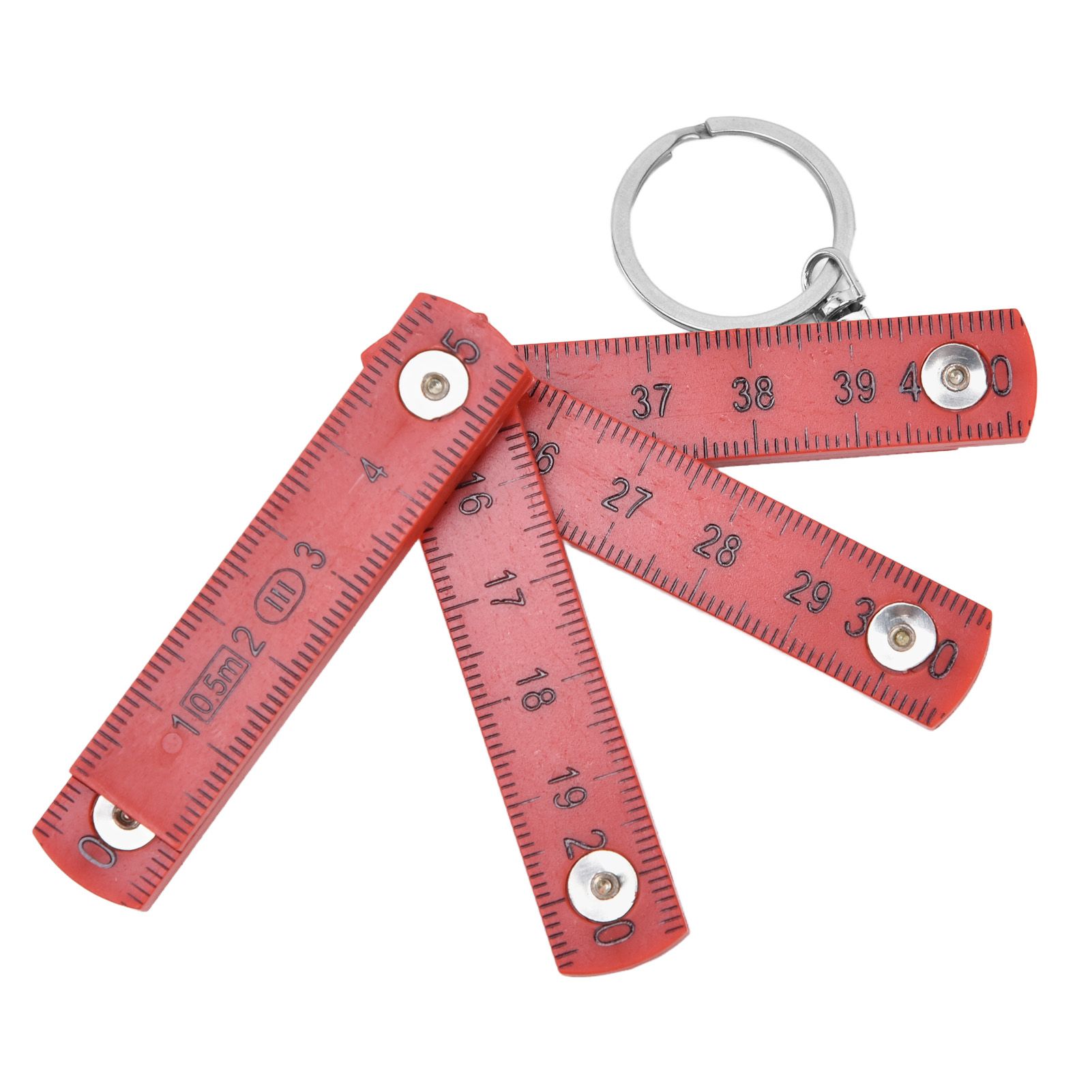 2Pcs ABS Folding Ruler Portable 0.5m Foldable Ruler with Key Ring for Carpentry Laying TilesRed - Image 6