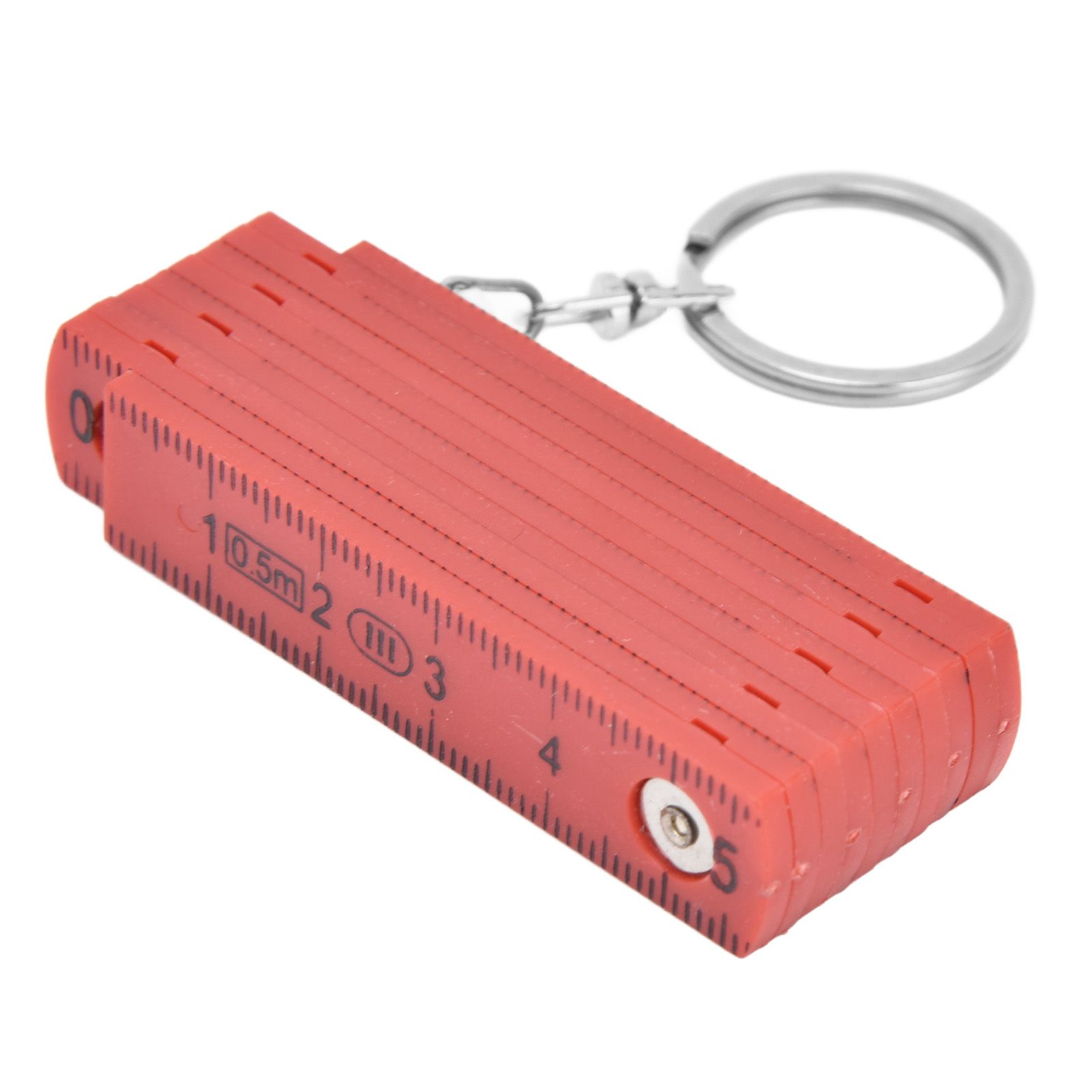 2Pcs ABS Folding Ruler Portable 0.5m Foldable Ruler with Key Ring for Carpentry Laying TilesRed - Image 7