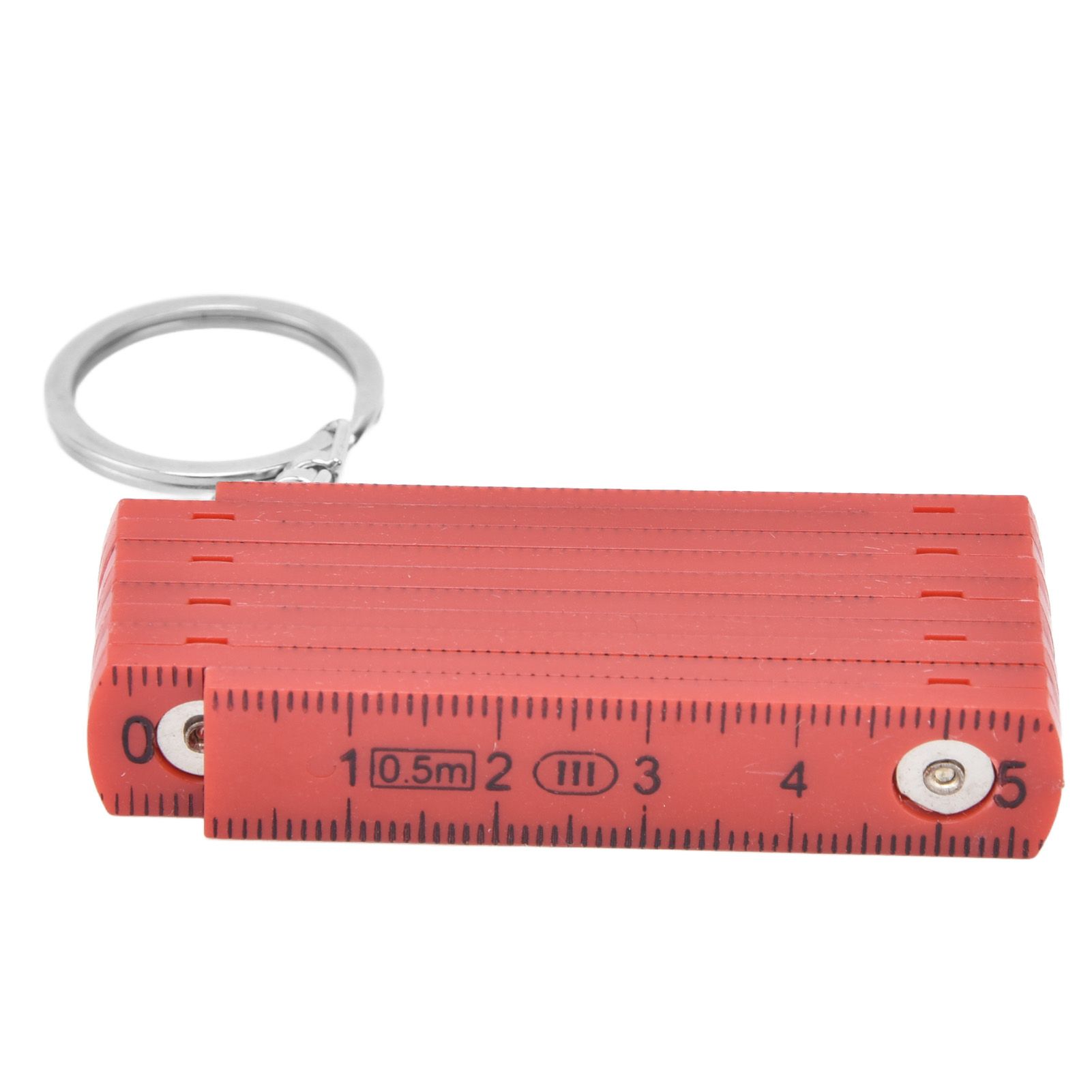 2Pcs ABS Folding Ruler Portable 0.5m Foldable Ruler with Key Ring for Carpentry Laying TilesRed - Image 8