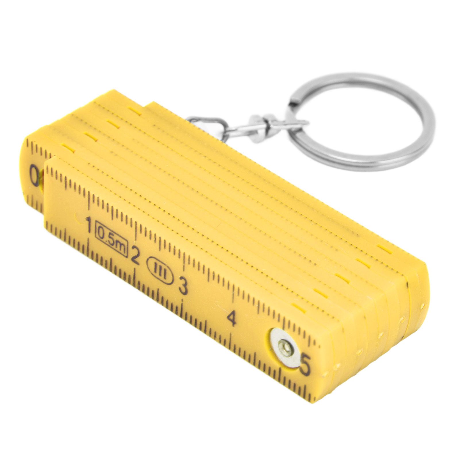 2Pcs ABS Folding Ruler Portable 0.5m Foldable Ruler with Key Ring for Carpentry Laying TilesYellow - Image 7