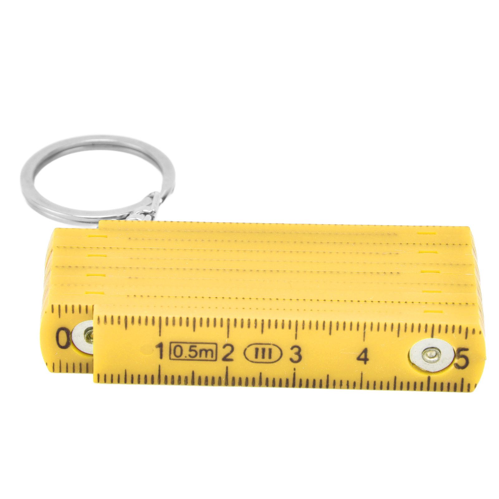 2Pcs ABS Folding Ruler Portable 0.5m Foldable Ruler with Key Ring for Carpentry Laying TilesYellow - Image 8