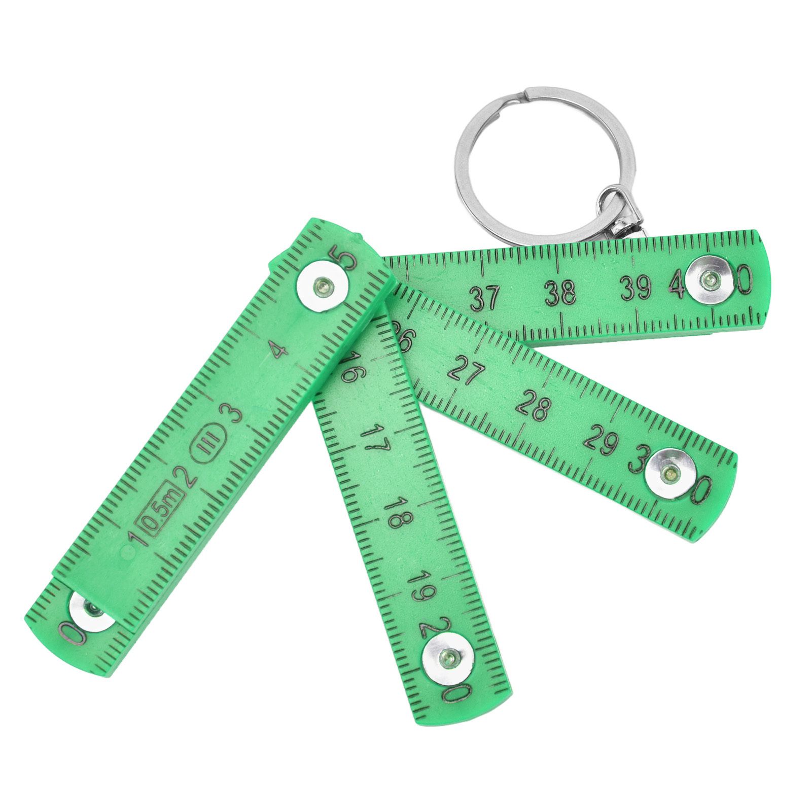 2Pcs ABS Folding Ruler Portable 0.5m Foldable Ruler with Key Ring for Carpentry Laying TilesGreen - Image 6