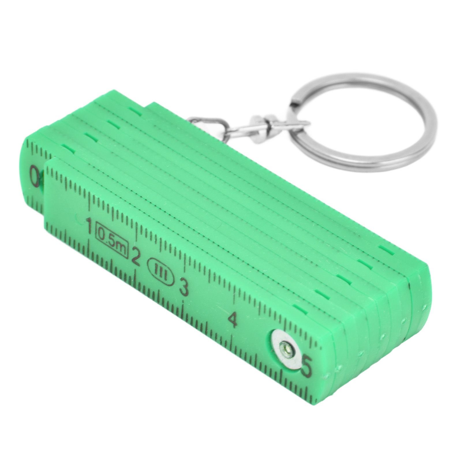 2Pcs ABS Folding Ruler Portable 0.5m Foldable Ruler with Key Ring for Carpentry Laying TilesGreen - Image 7