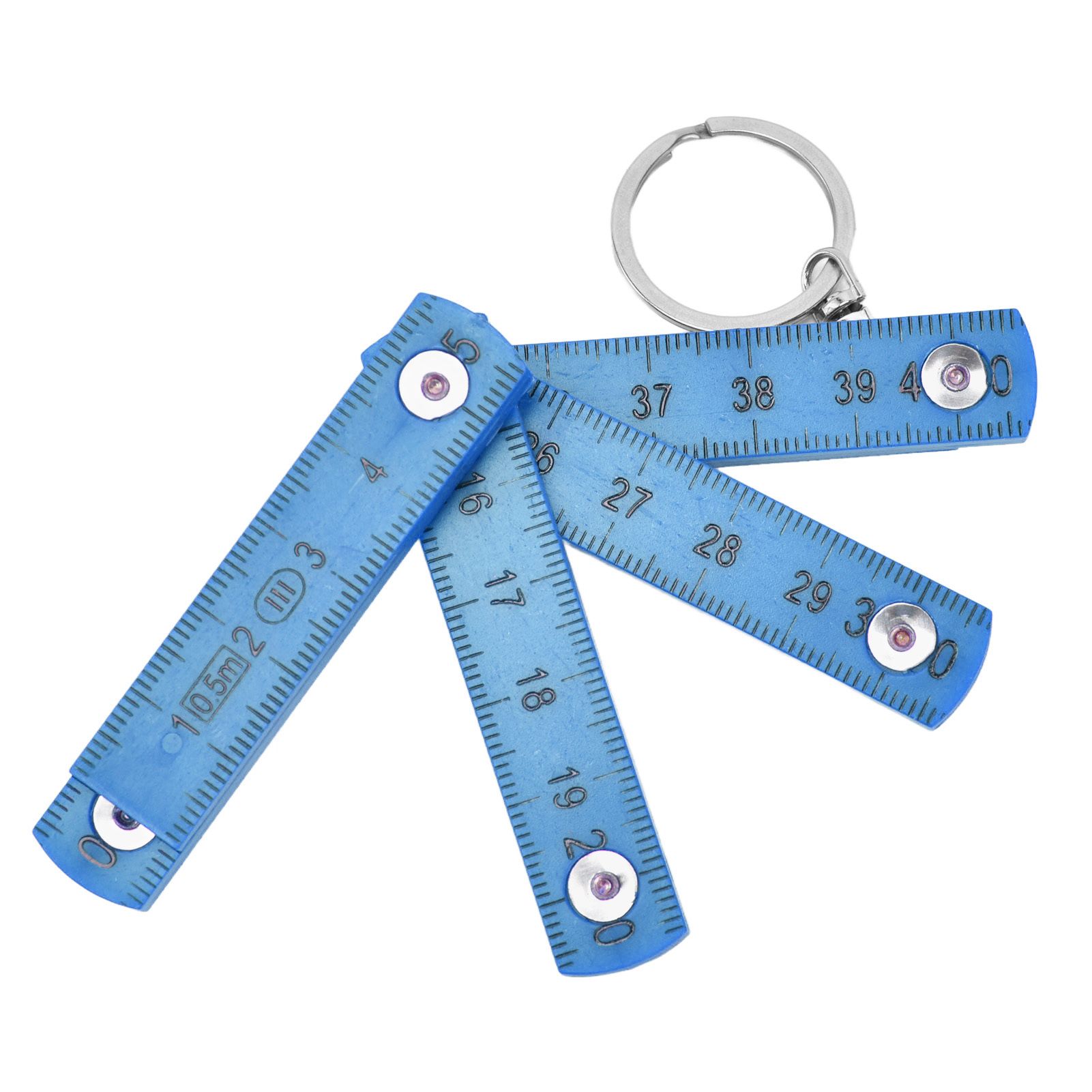 2Pcs ABS Folding Ruler Portable 0.5m Foldable Ruler with Key Ring for Carpentry Laying TilesBlue - Image 6