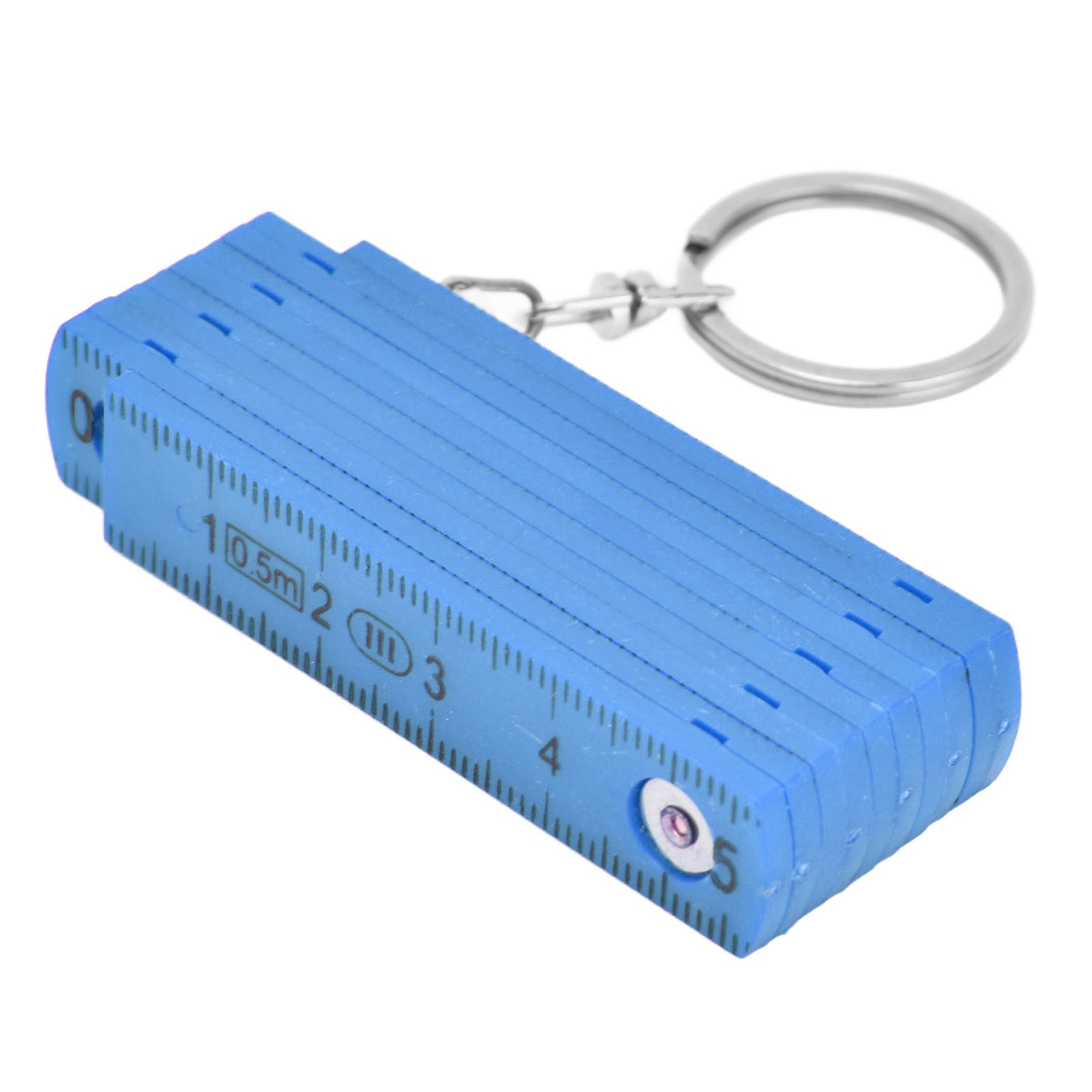 2Pcs ABS Folding Ruler Portable 0.5m Foldable Ruler with Key Ring for Carpentry Laying TilesBlue - Image 7