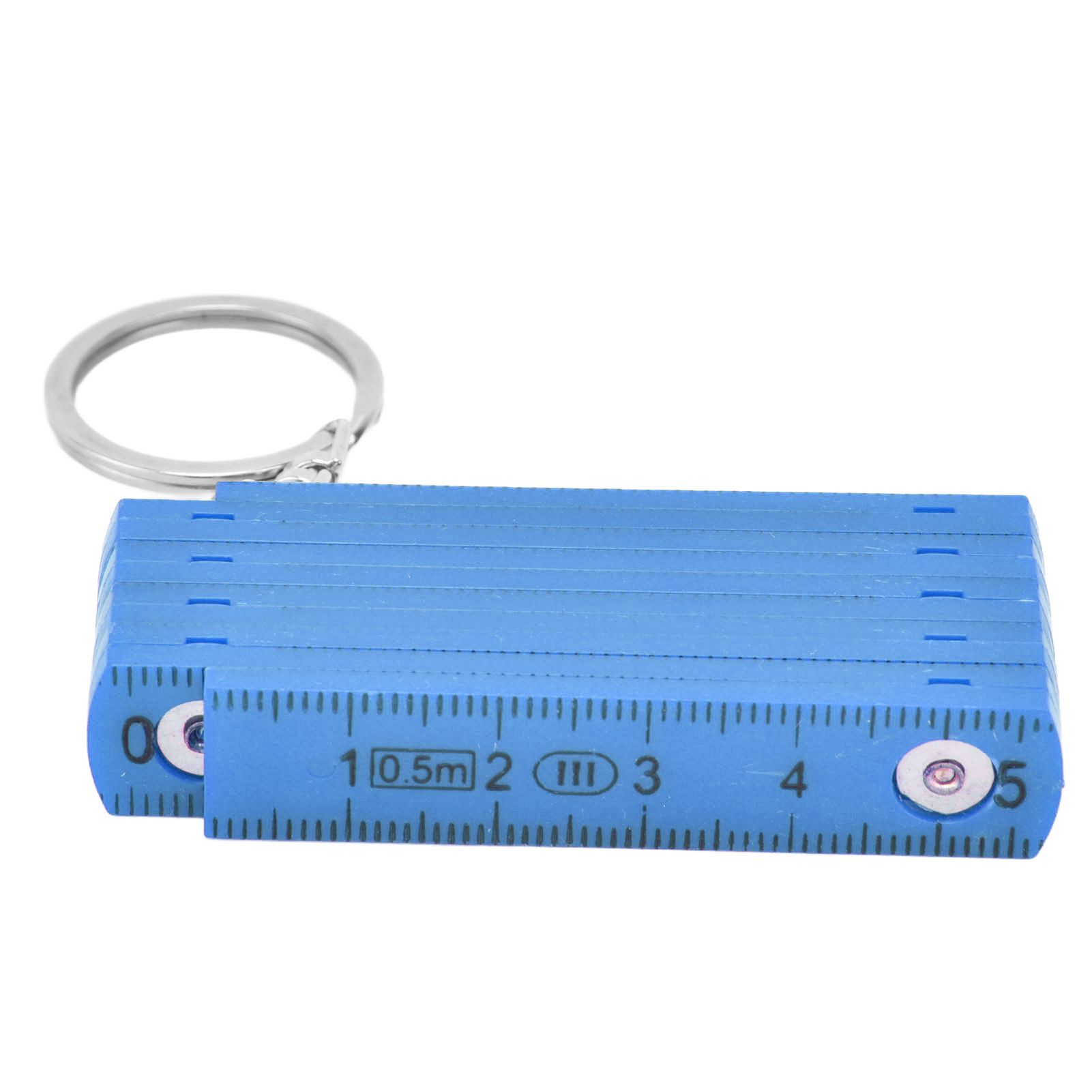 2Pcs ABS Folding Ruler Portable 0.5m Foldable Ruler with Key Ring for Carpentry Laying TilesBlue - Image 8
