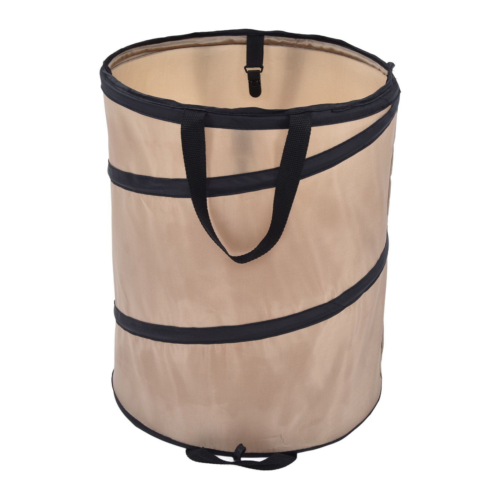 37.8L Collapsible Leaf Trash Can Reinforced Steel Spring Oxford Cloth Collapsible Container Small Size - Image 4