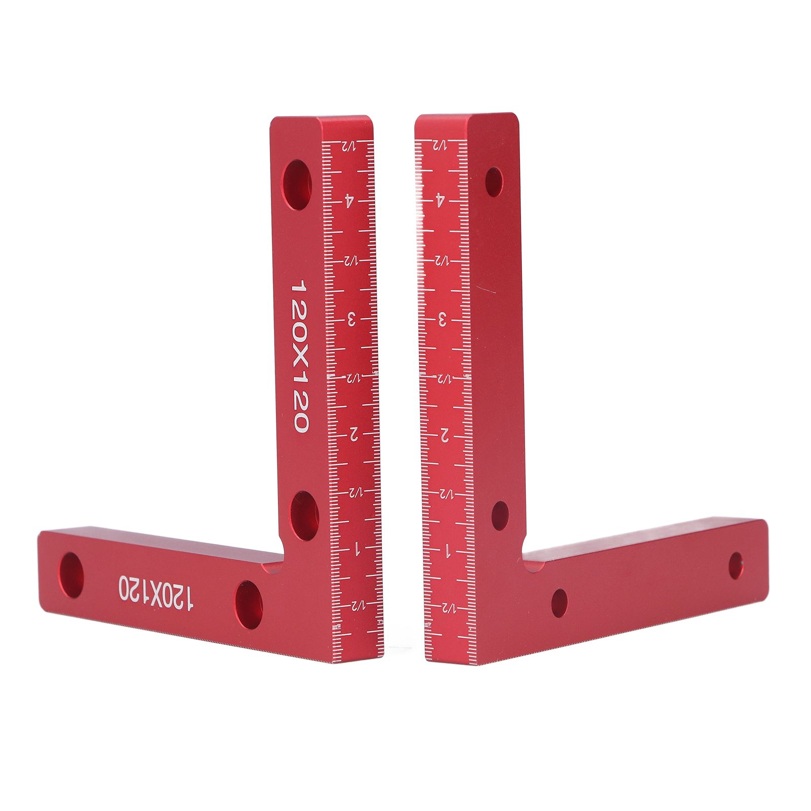 2pcs Right Angle Clamps Aluminum Alloy Material Anodized Clear Scale Red 90 Degree Positioning Tool for Ensuring Balance - Image 1