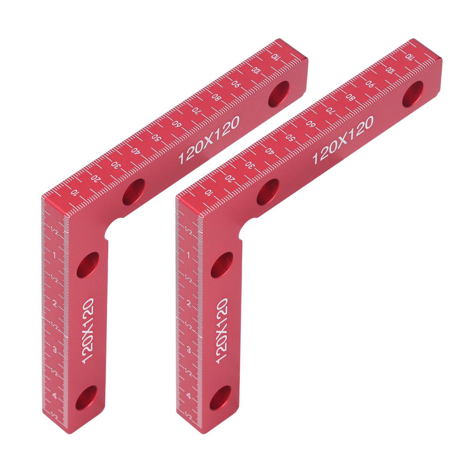 2pcs Right Angle Clamps Aluminum Alloy Material Anodized Clear Scale Red 90 Degree Positioning Tool for Ensuring Balance - Image 4