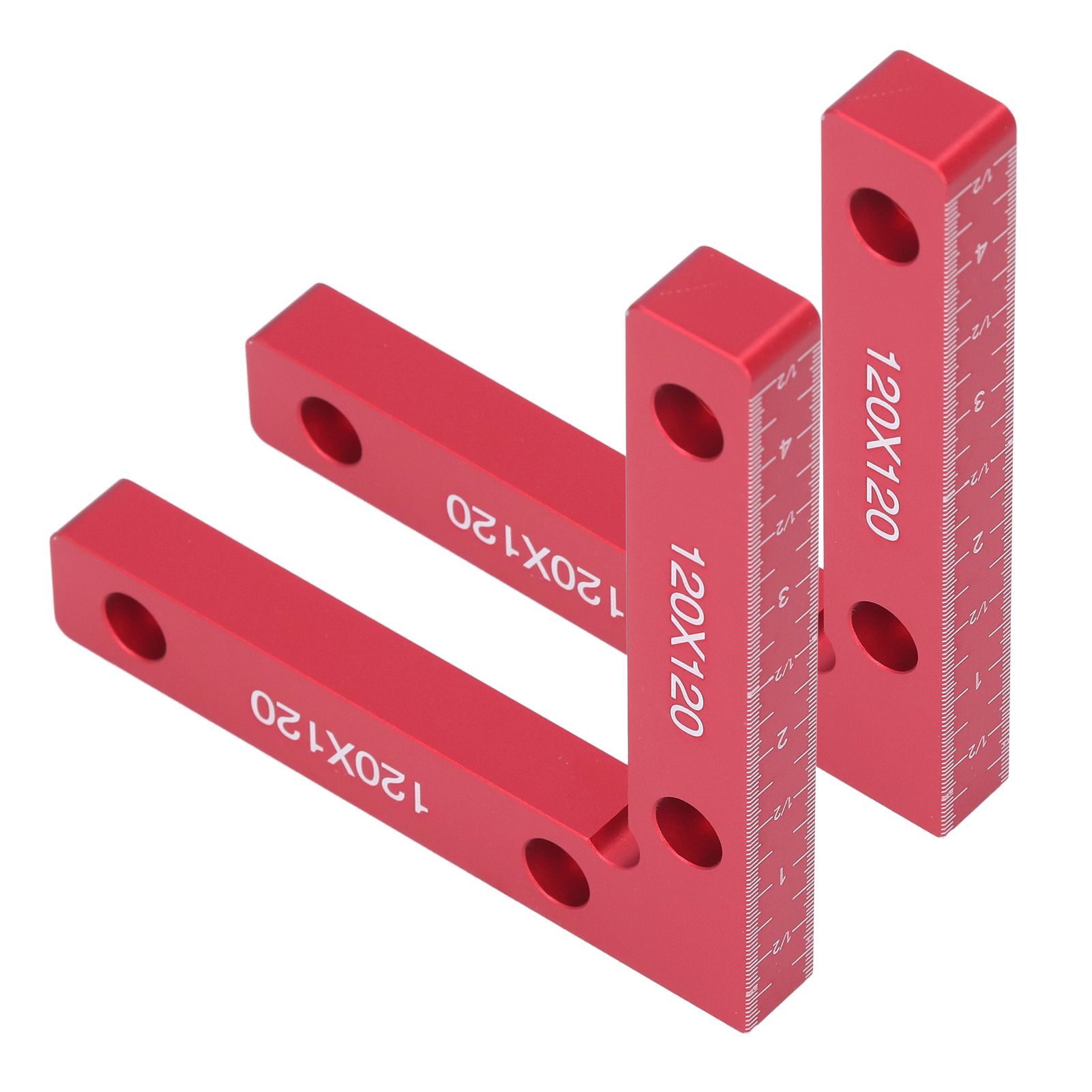 2pcs Right Angle Clamps Aluminum Alloy Material Anodized Clear Scale Red 90 Degree Positioning Tool for Ensuring Balance - Image 5