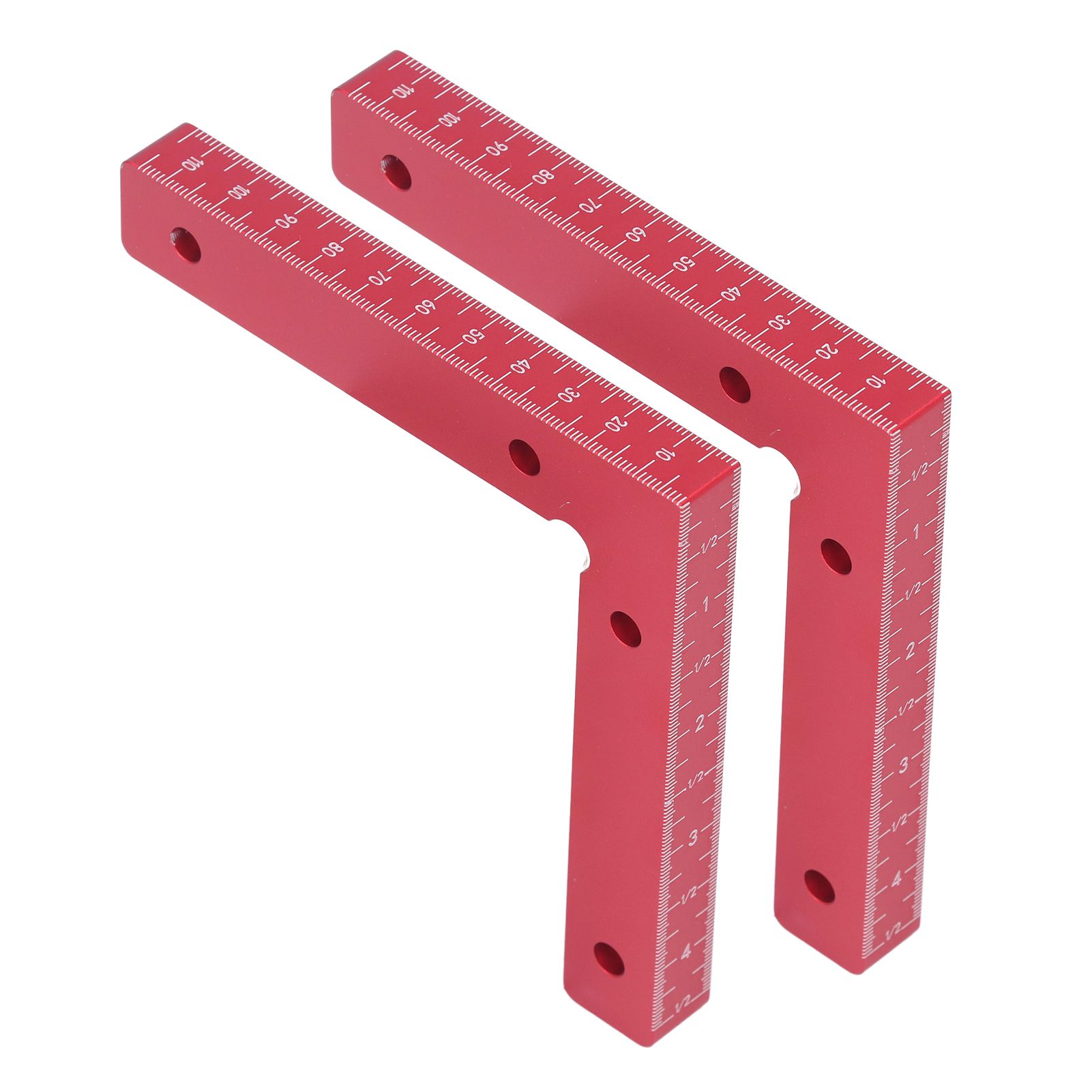 2pcs Right Angle Clamps Aluminum Alloy Material Anodized Clear Scale Red 90 Degree Positioning Tool for Ensuring Balance - Image 7