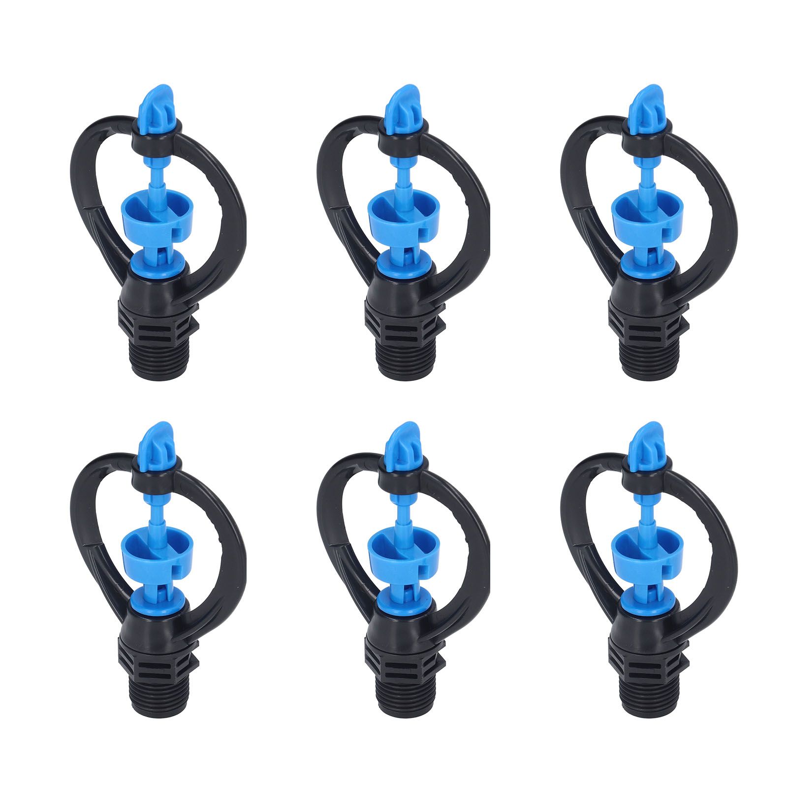 15Pcs Lawn Sprinkler Nozzle G1/2 External Thread 360° Automatic Rotation Mid Range for Lawn Garden Watering IrrigationRound Nozzle - Image 3