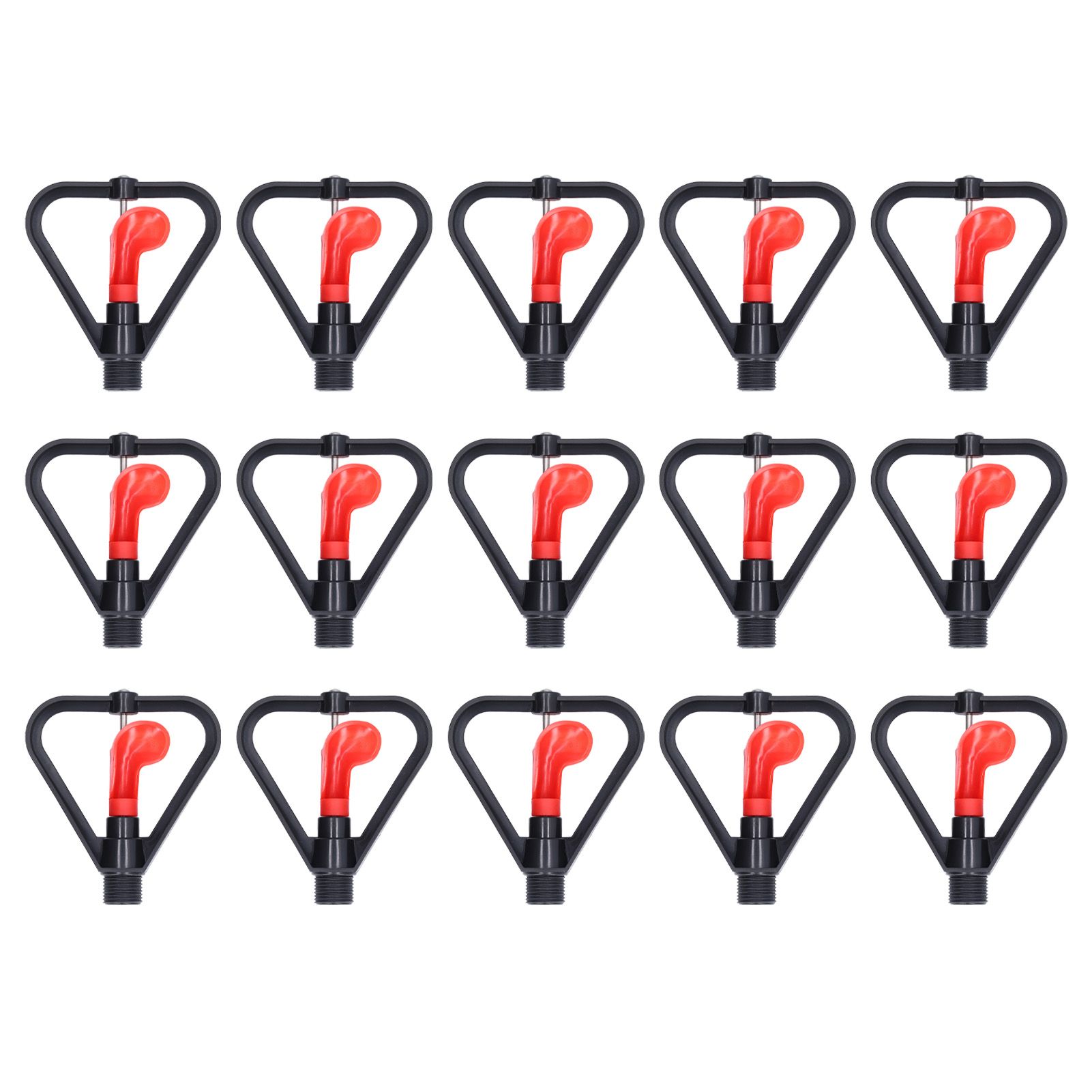 15pcs G1/2in Male Thread Water Sprinkler Rotating Automatic Water Spray Misting Nozzle for Yard Garden Irrigation System - Image 1
