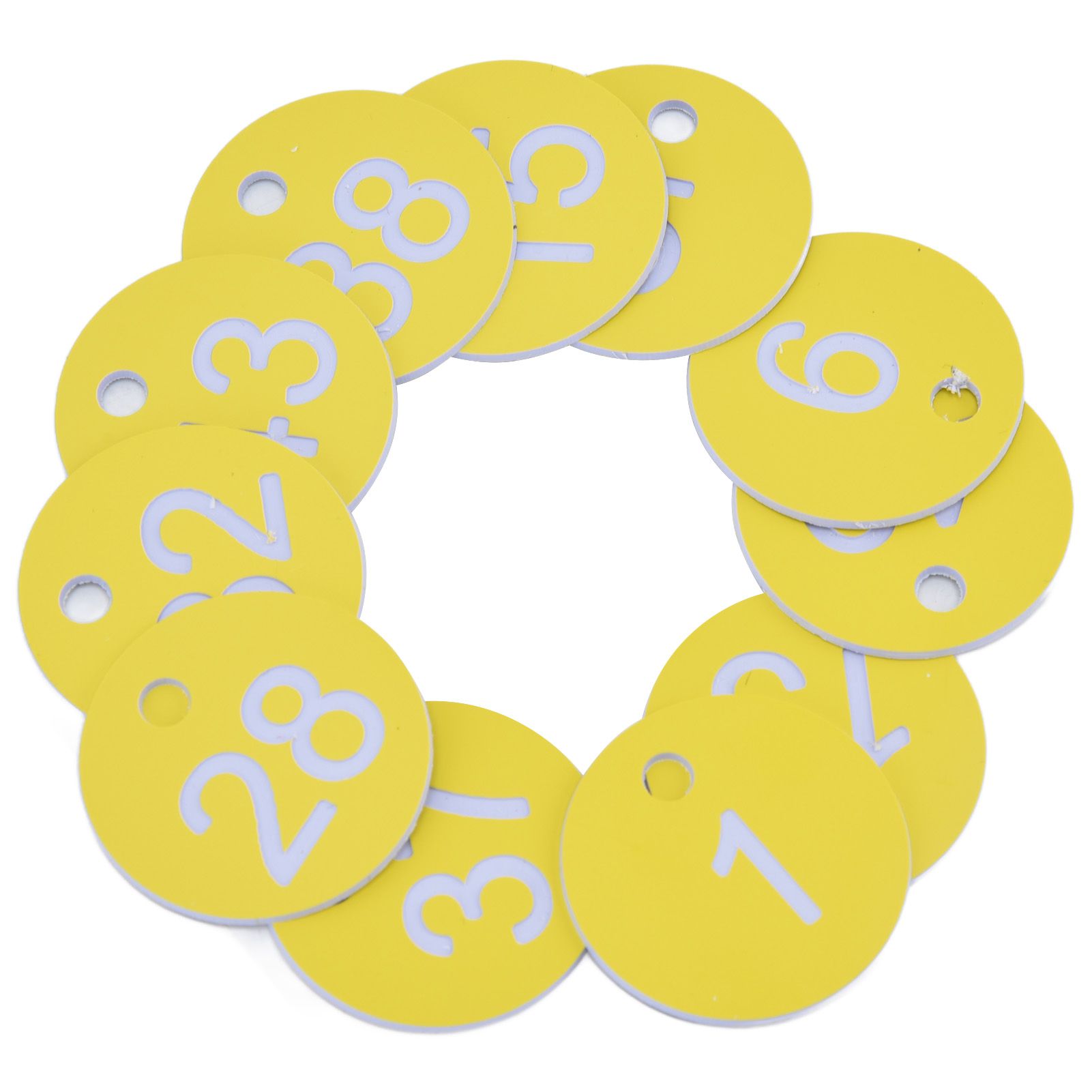 50Pcs Beehive Tag ABS Round Numbered Sign Labels with Hole Livestock Beekeeping SuppliesLight Yellow 1-50 - Image 2