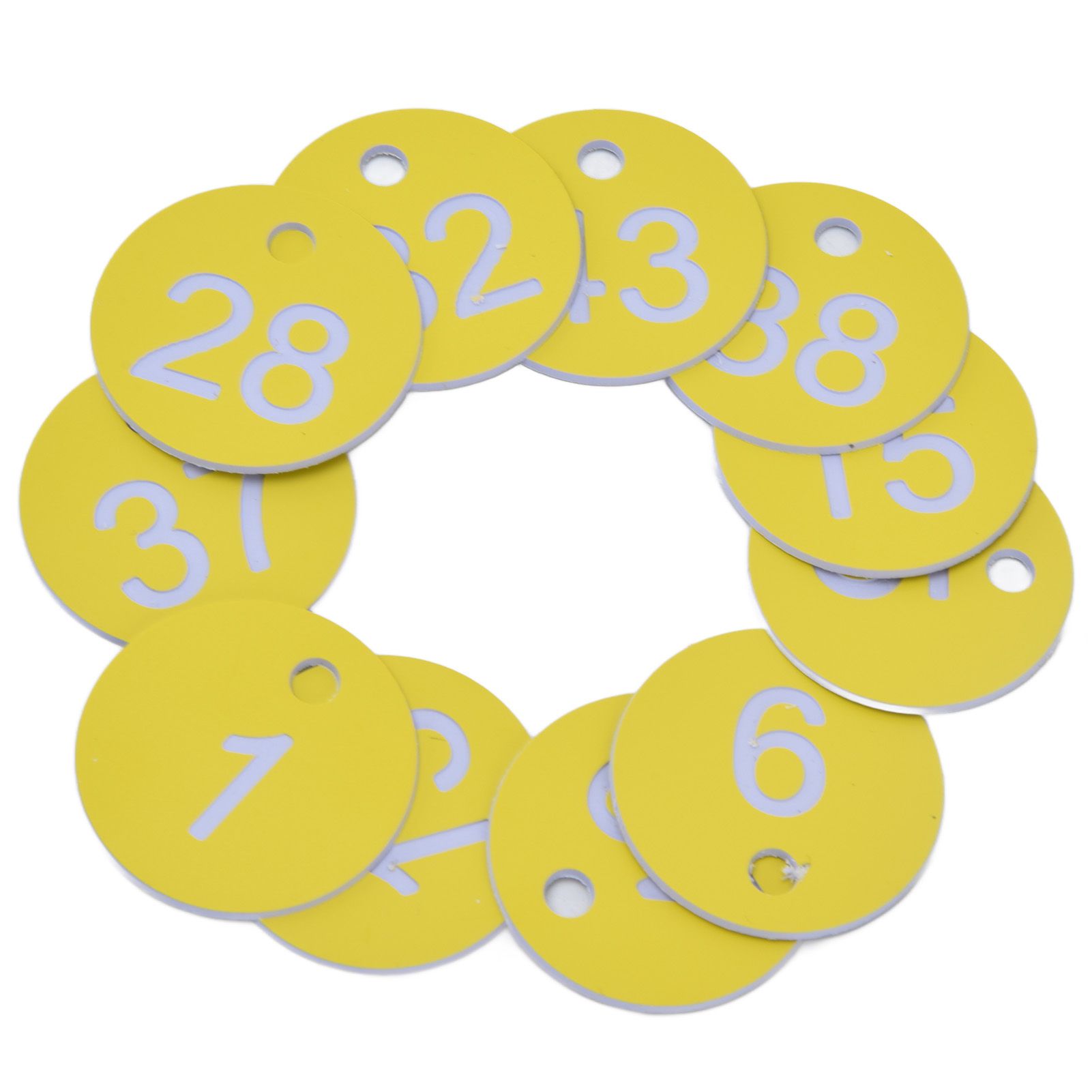 50Pcs Beehive Tag ABS Round Numbered Sign Labels with Hole Livestock Beekeeping SuppliesLight Yellow 1-50 - Image 3