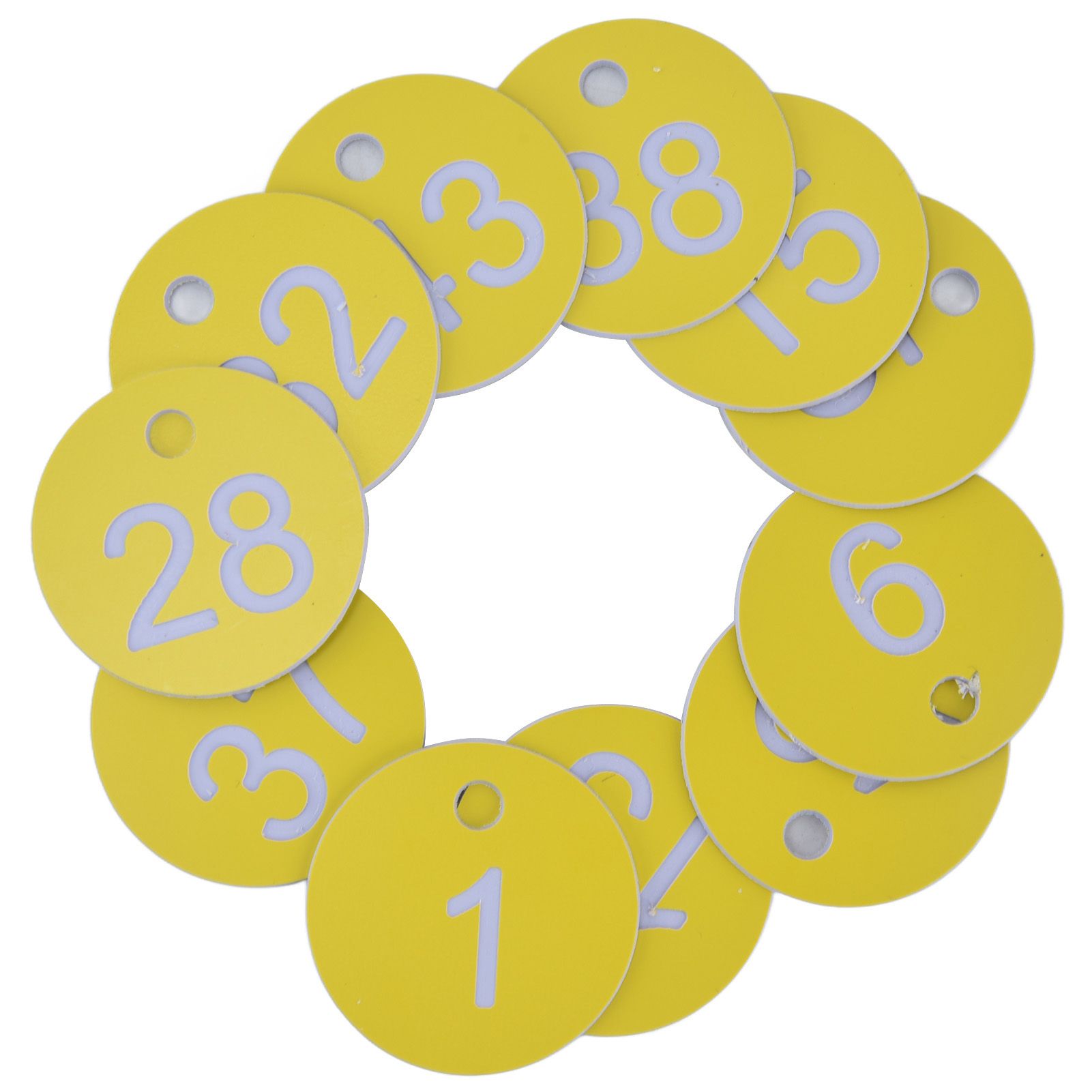 50Pcs Beehive Tag ABS Round Numbered Sign Labels with Hole Livestock Beekeeping SuppliesLight Yellow 1-50 - Image 4