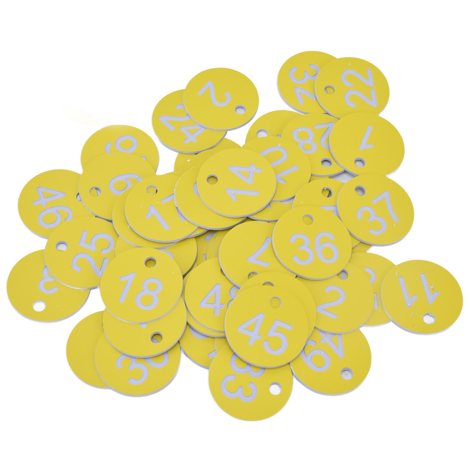 50Pcs Beehive Tag ABS Round Numbered Sign Labels with Hole Livestock Beekeeping SuppliesLight Yellow 1-50 - Image 5