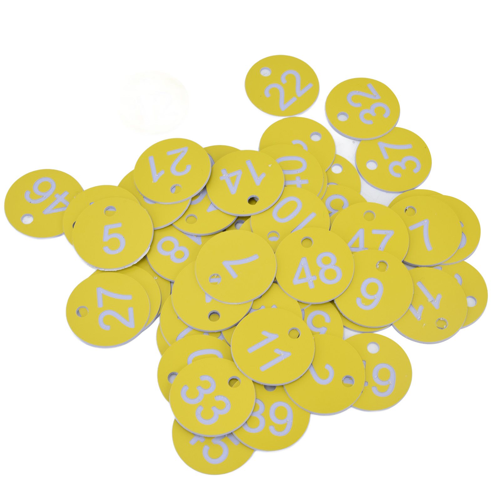 50Pcs Beehive Tag ABS Round Numbered Sign Labels with Hole Livestock Beekeeping SuppliesLight Yellow 1-50 - Image 6