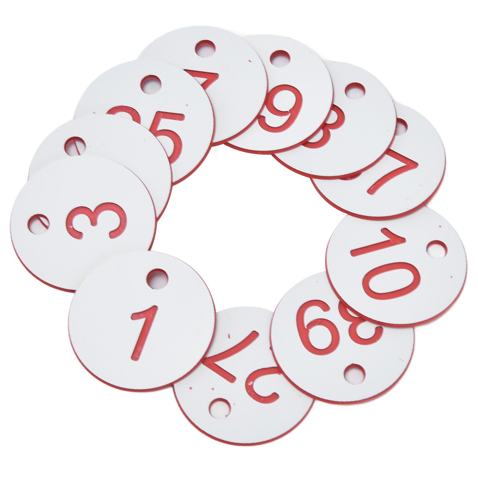 50Pcs Beehive Tag ABS Round Numbered Sign Labels with Hole Livestock Beekeeping SuppliesWhite 1-50 - Image 5