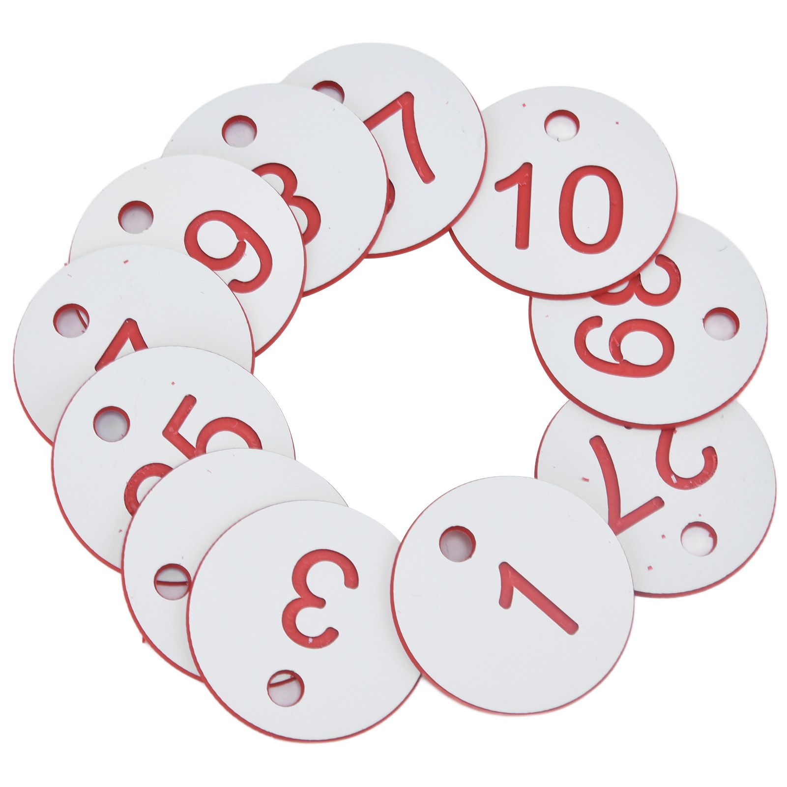 50Pcs Beehive Tag ABS Round Numbered Sign Labels with Hole Livestock Beekeeping SuppliesWhite 1-50 - Image 6