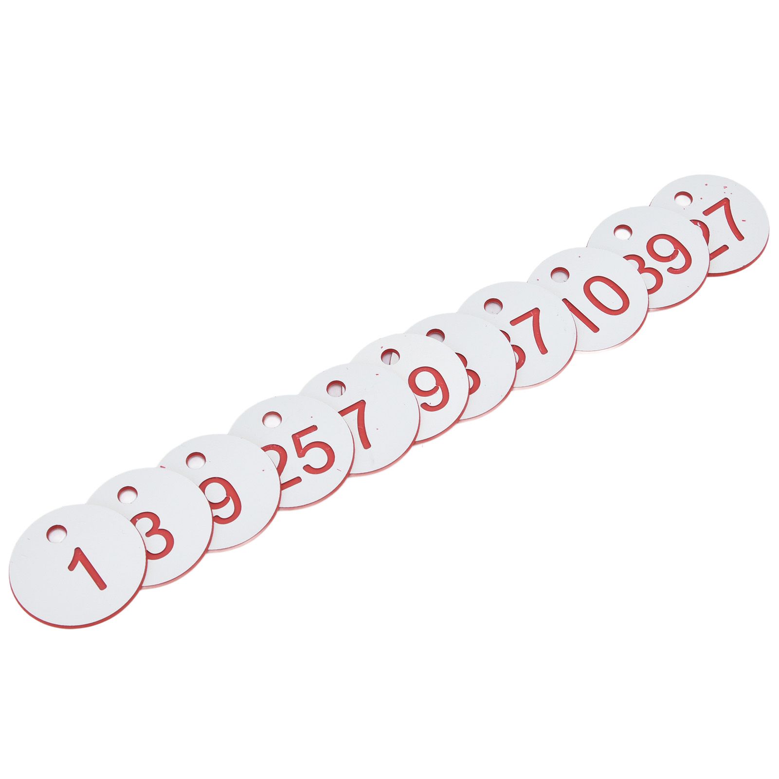 50Pcs Beehive Tag ABS Round Numbered Sign Labels with Hole Livestock Beekeeping SuppliesWhite 1-50 - Image 8