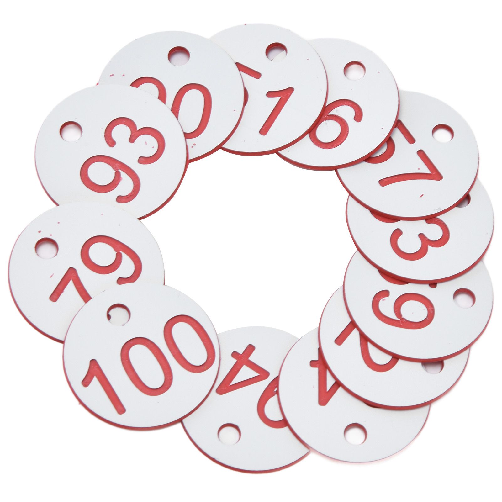 50Pcs Beehive Tag ABS Round Numbered Sign Labels with Hole Livestock Beekeeping SuppliesWhite 51-100 - Image 4