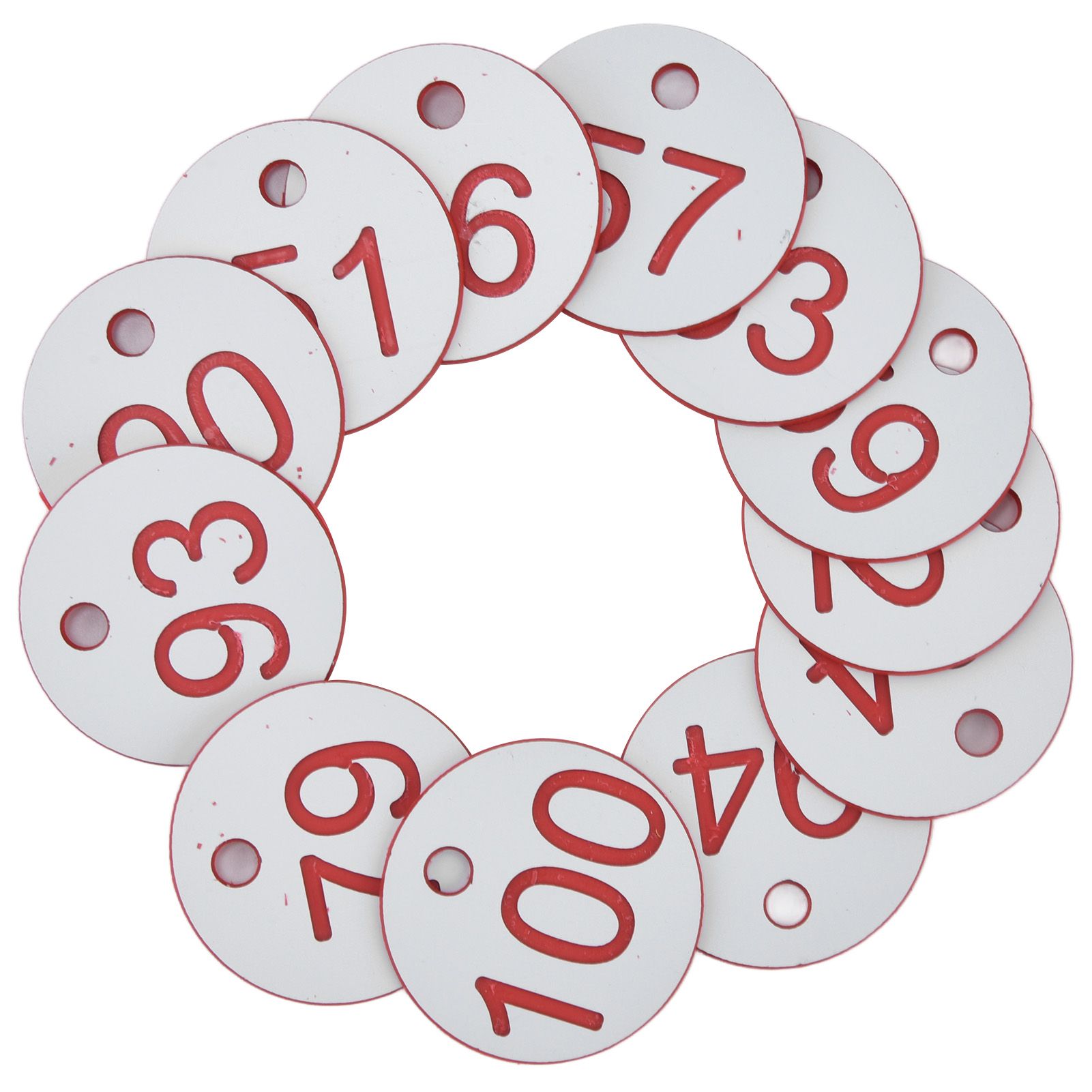 50Pcs Beehive Tag ABS Round Numbered Sign Labels with Hole Livestock Beekeeping SuppliesWhite 51-100 - Image 5