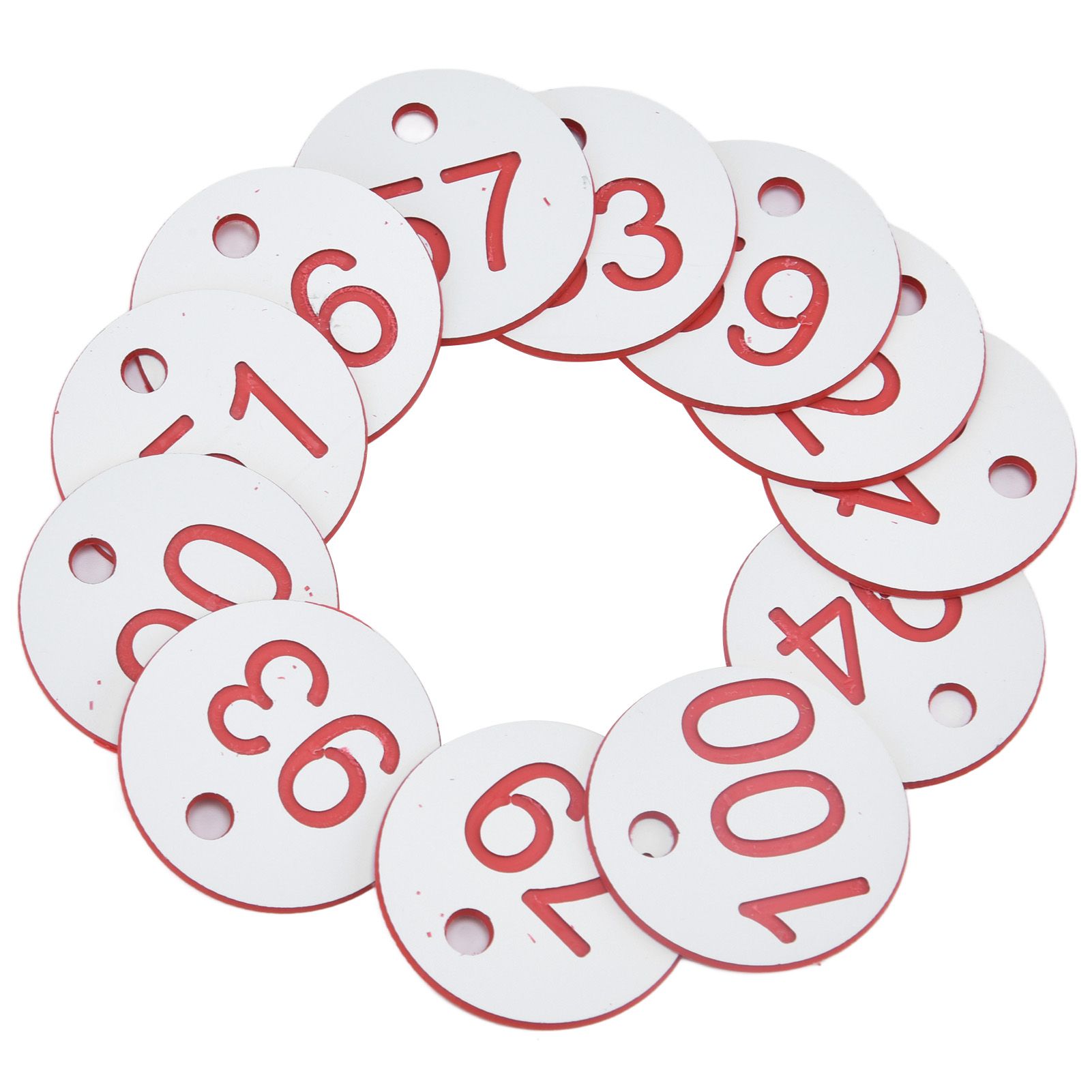 50Pcs Beehive Tag ABS Round Numbered Sign Labels with Hole Livestock Beekeeping SuppliesWhite 51-100 - Image 6