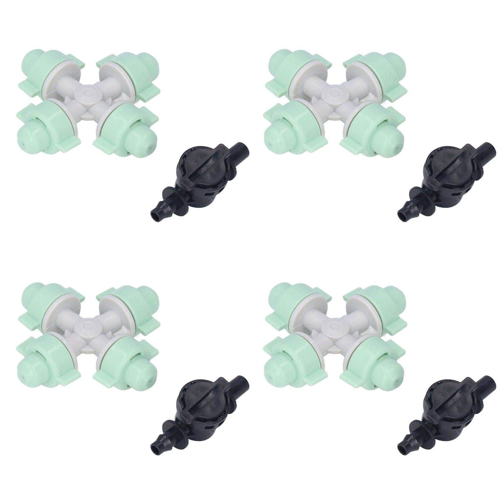 10 Set Cross Misting Spray Nozzle with 4/7mm Joint Micro Irrigation Head for Farmland Garden Sprinklers - Image 4