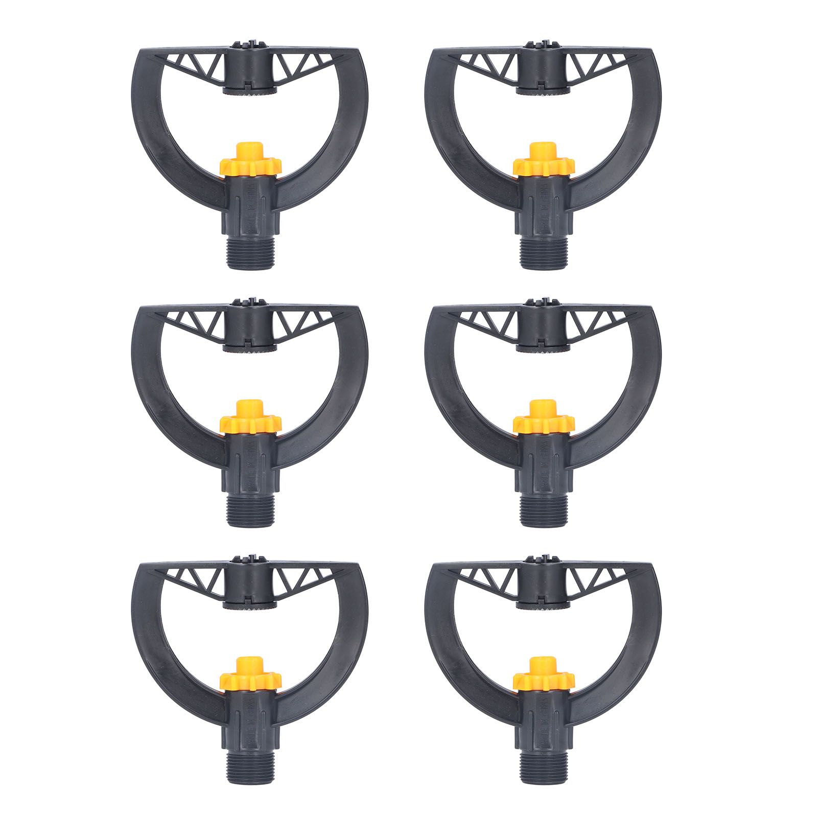6pcs Irrigation Sprinkler Nozzle G3/4 Male Thread Plastic Black for Agricultural Base Greenhouse - Image 1