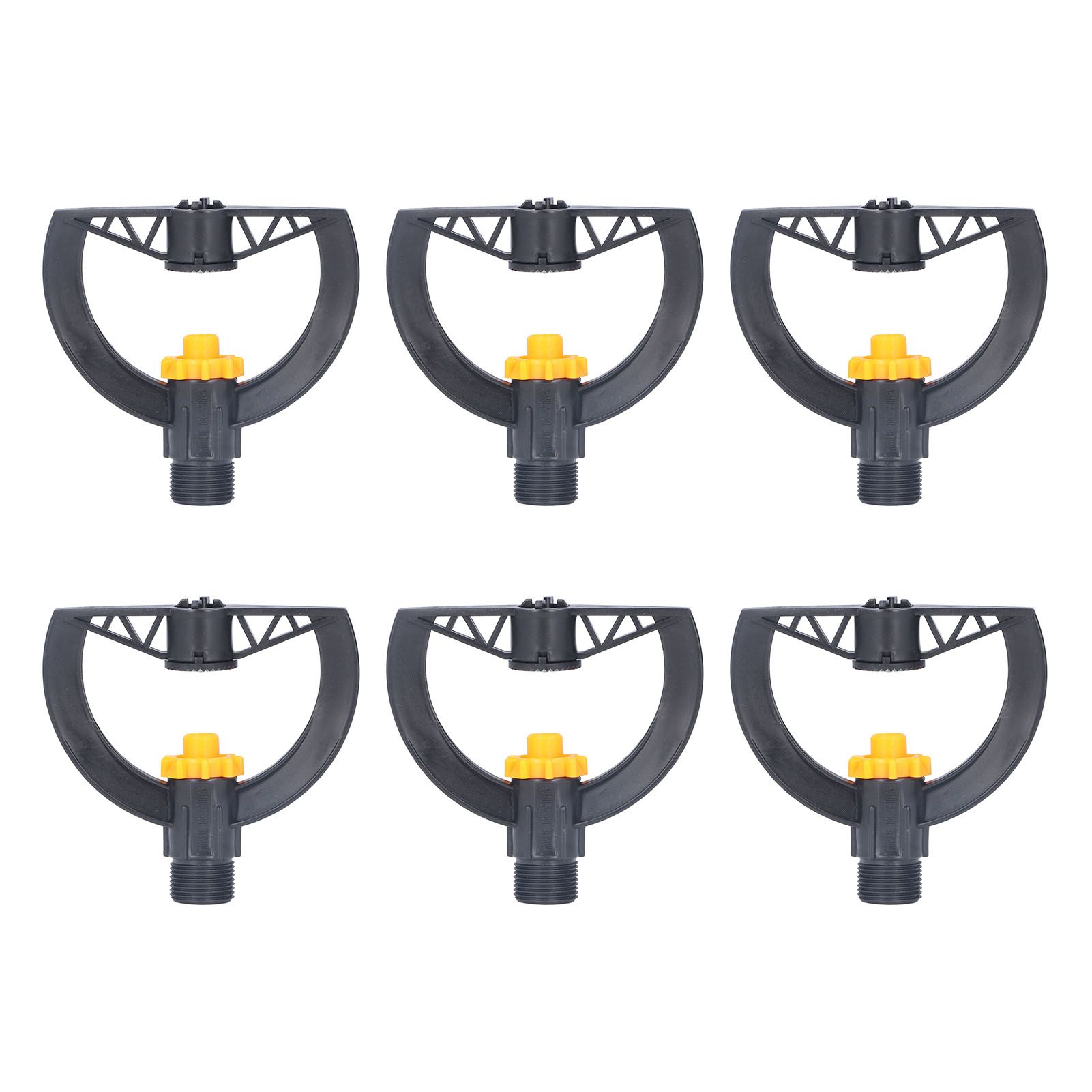 6pcs Irrigation Sprinkler Nozzle G3/4 Male Thread Plastic Black for Agricultural Base Greenhouse - Image 2