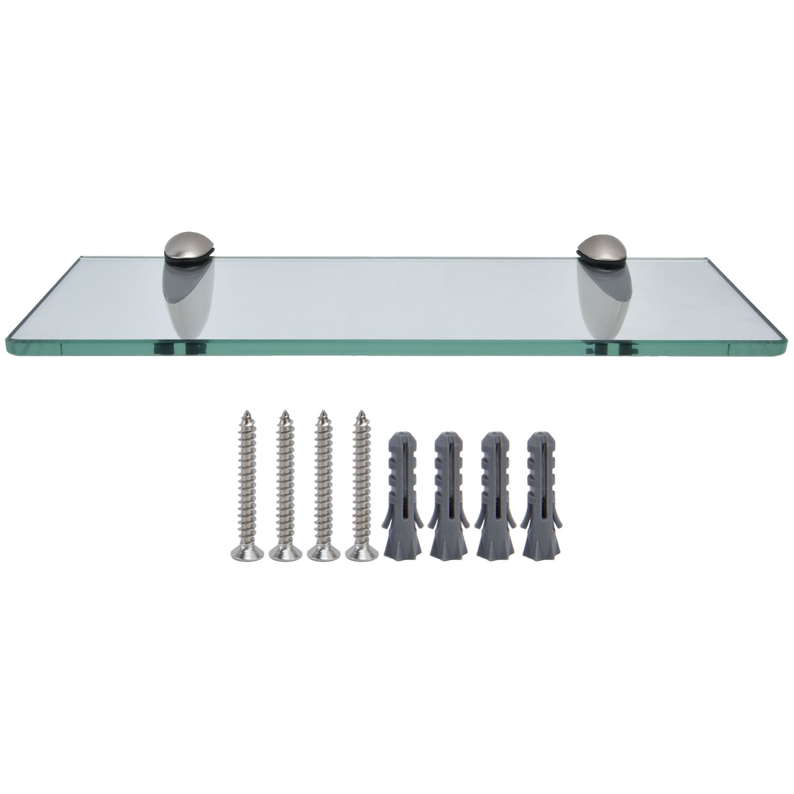 Bathroom Glass Shelf WallMounted Zinc Alloy Storage Rack Bathroom Accessory for Home - Image 1